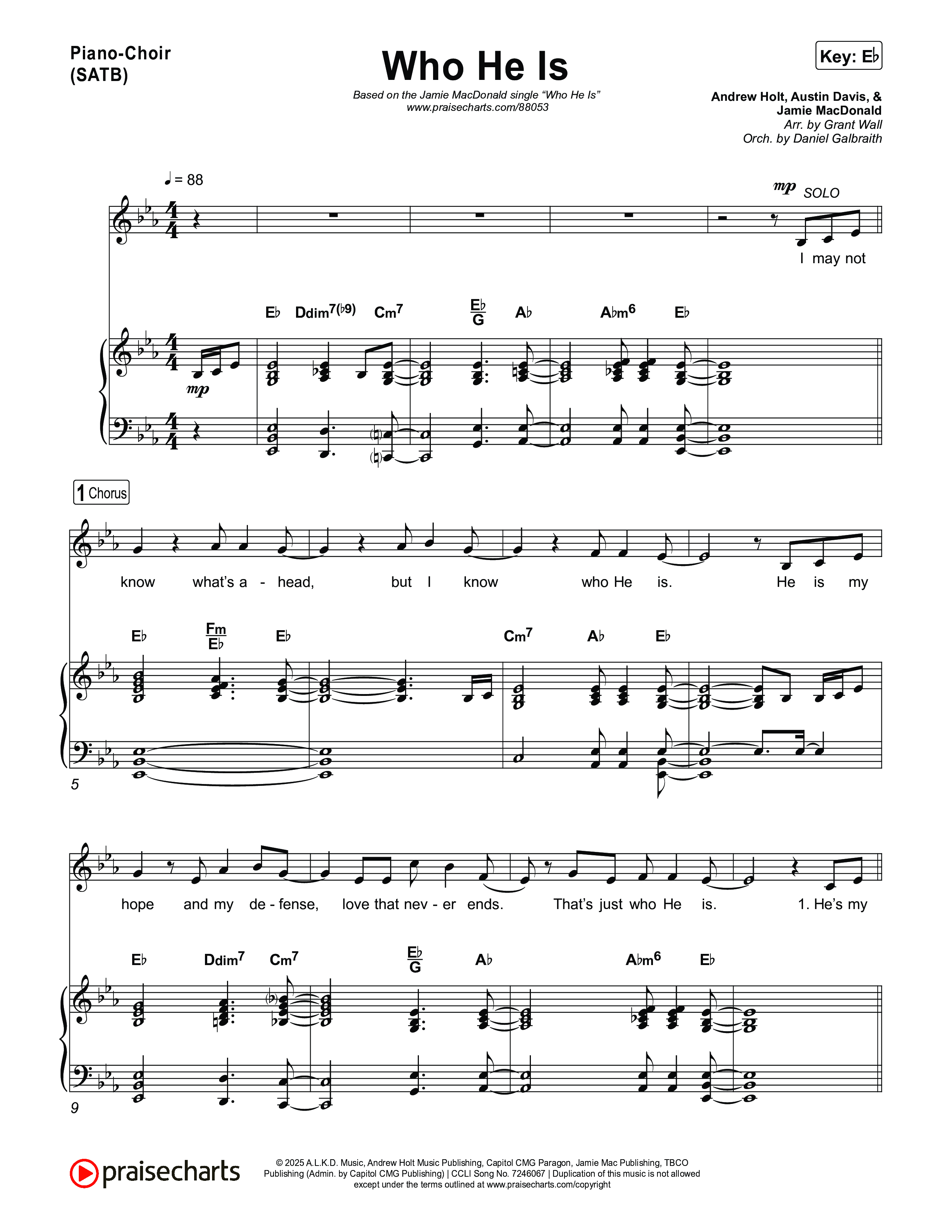 Who He Is Piano/Vocal Pack (Jamie MacDonald)