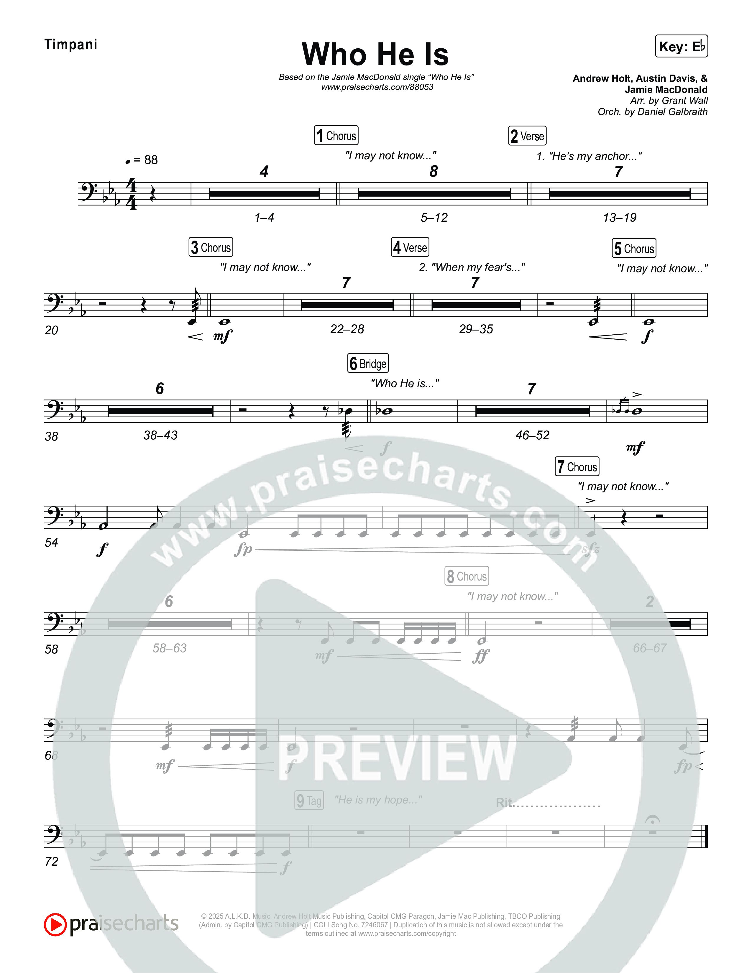 Who He Is Timpani (Jamie MacDonald)