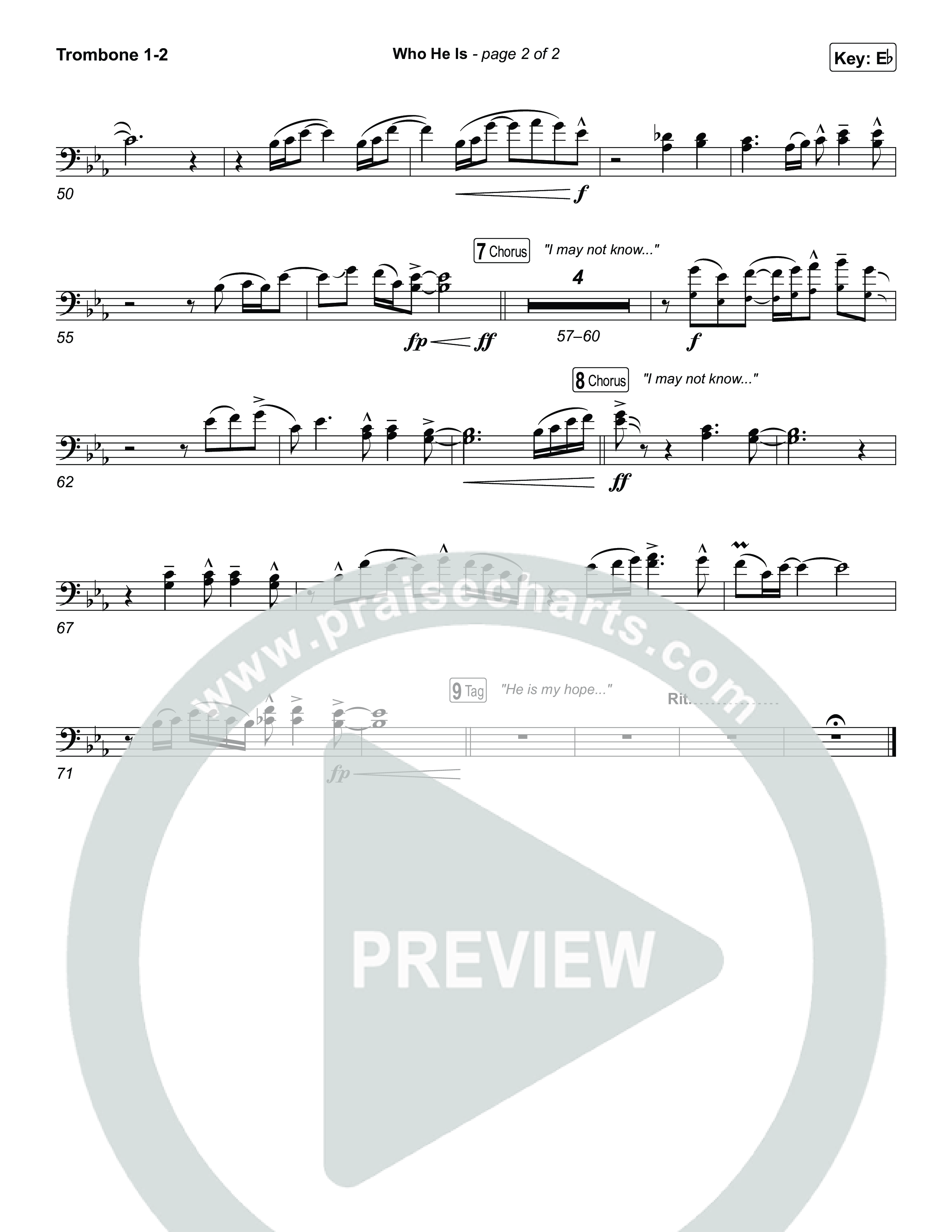 Who He Is Trombone 1/2 (Jamie MacDonald)