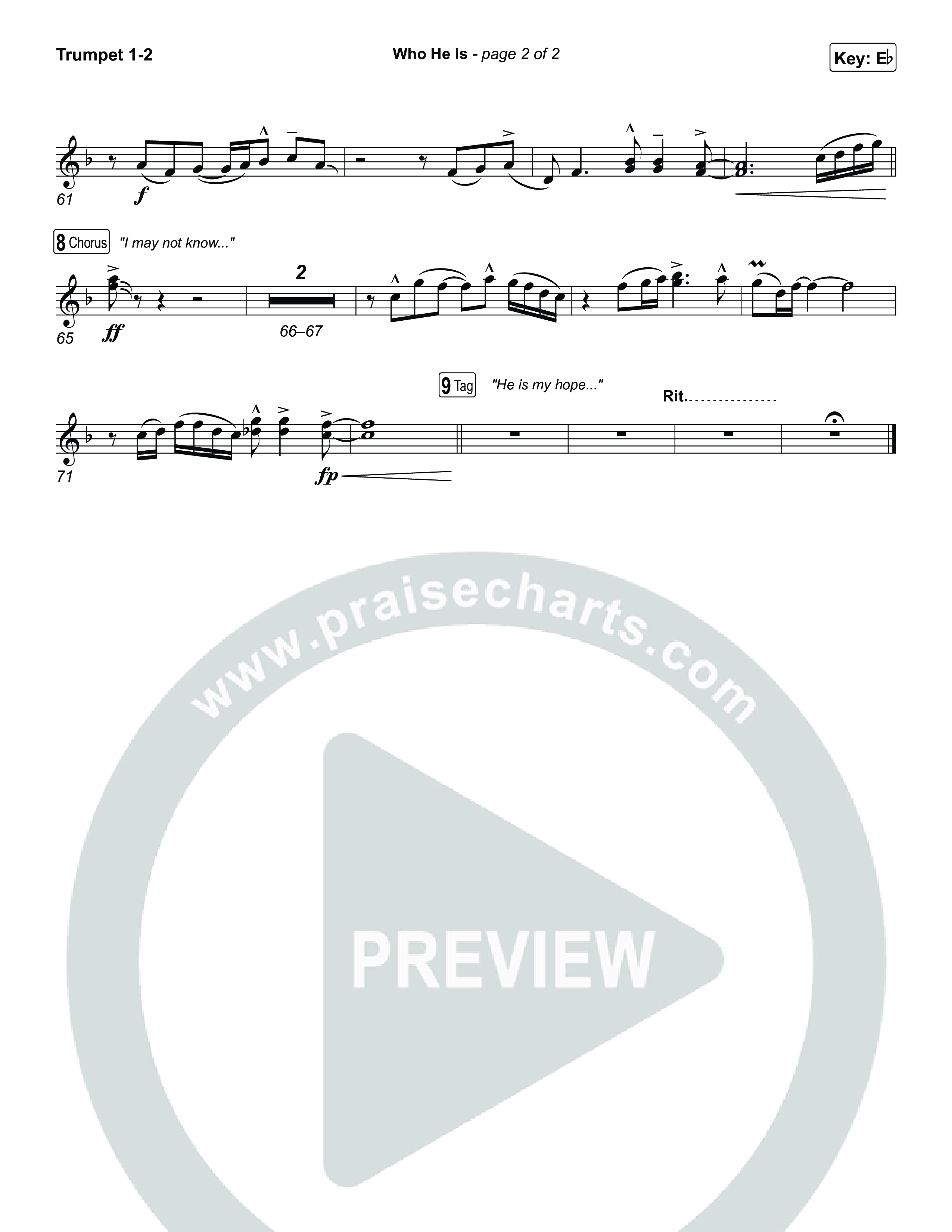 Who He Is Trumpet 1,2 (Jamie MacDonald)