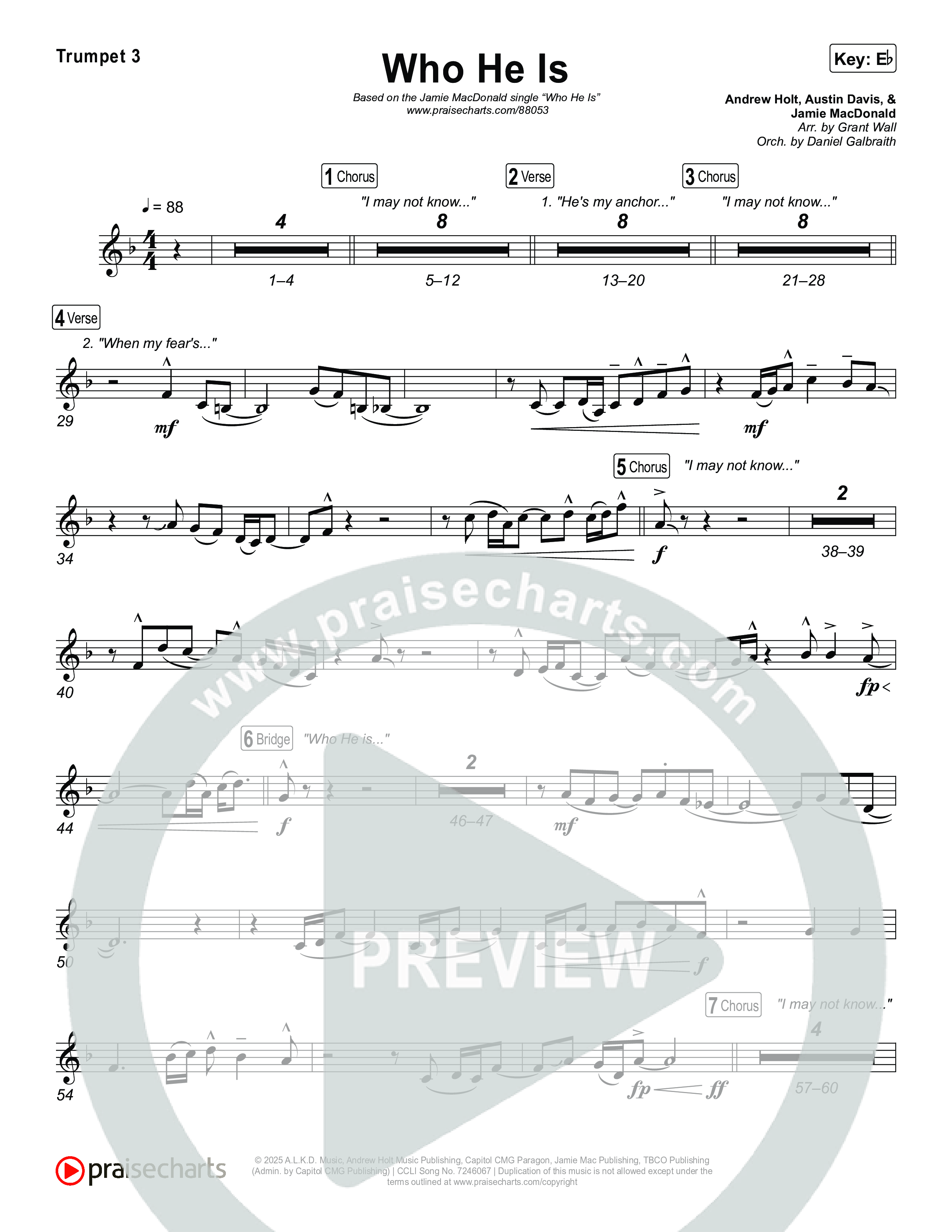 Who He Is Trumpet 3 (Jamie MacDonald)