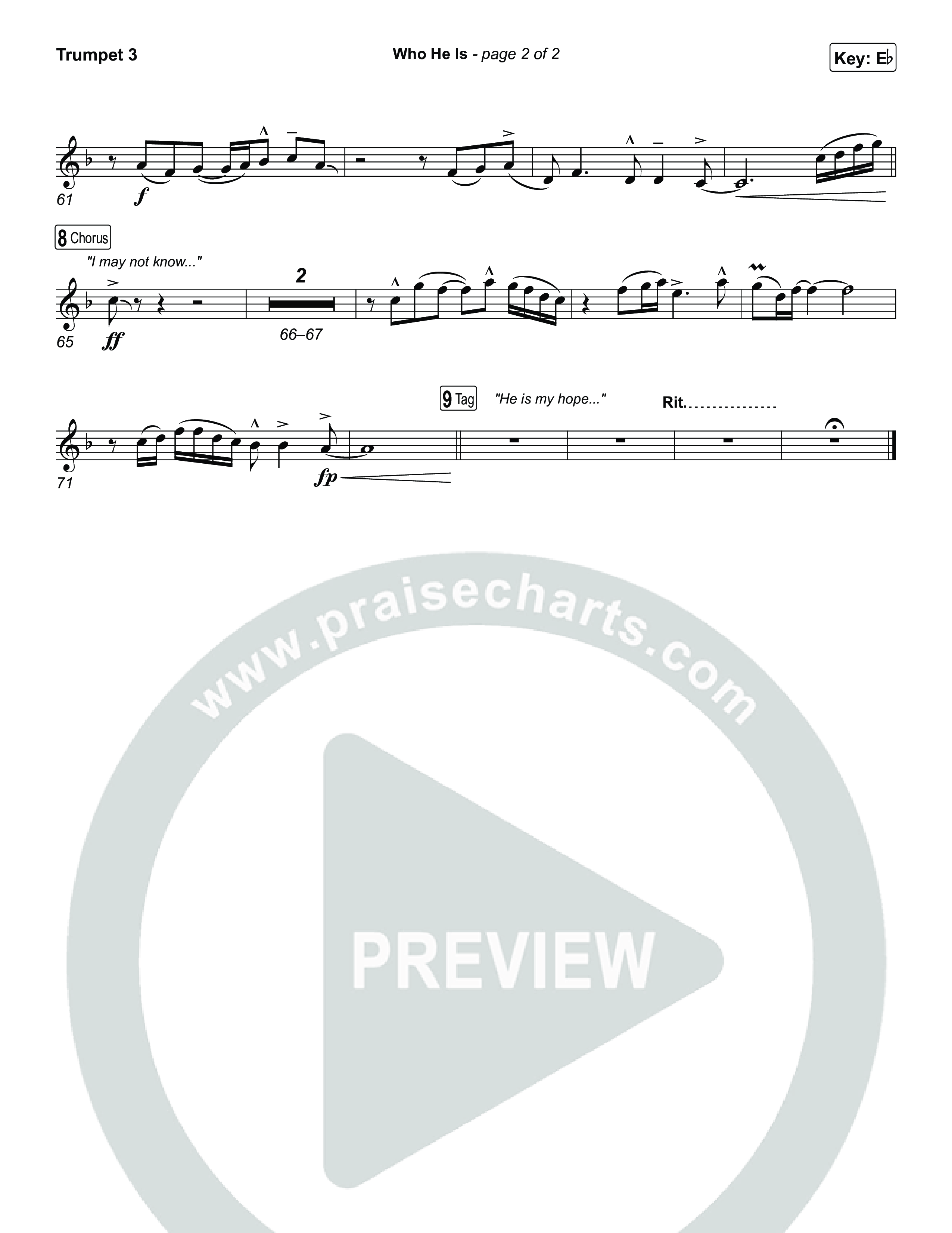 Who He Is Trumpet 3 (Jamie MacDonald)