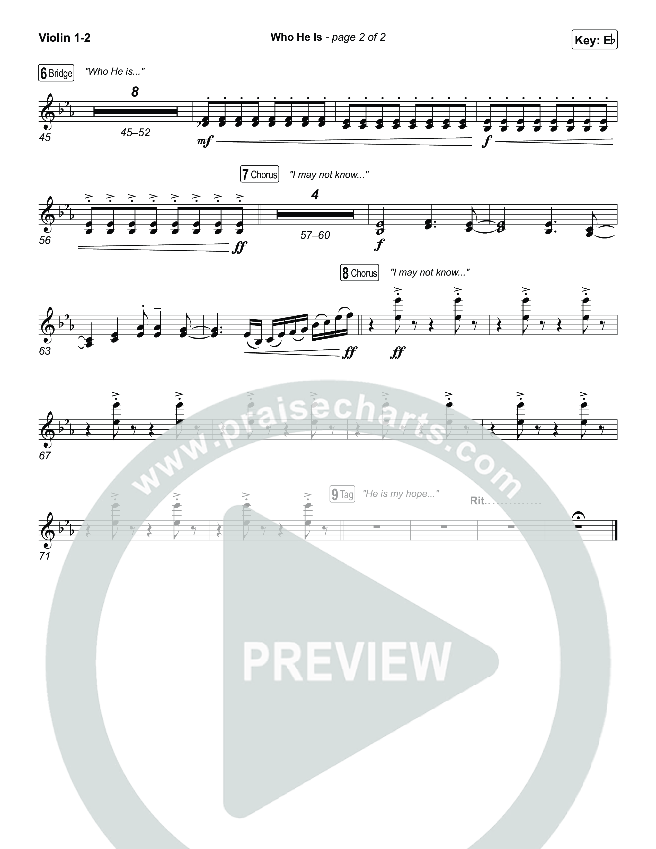 Who He Is Violin 1,2 (Jamie MacDonald)