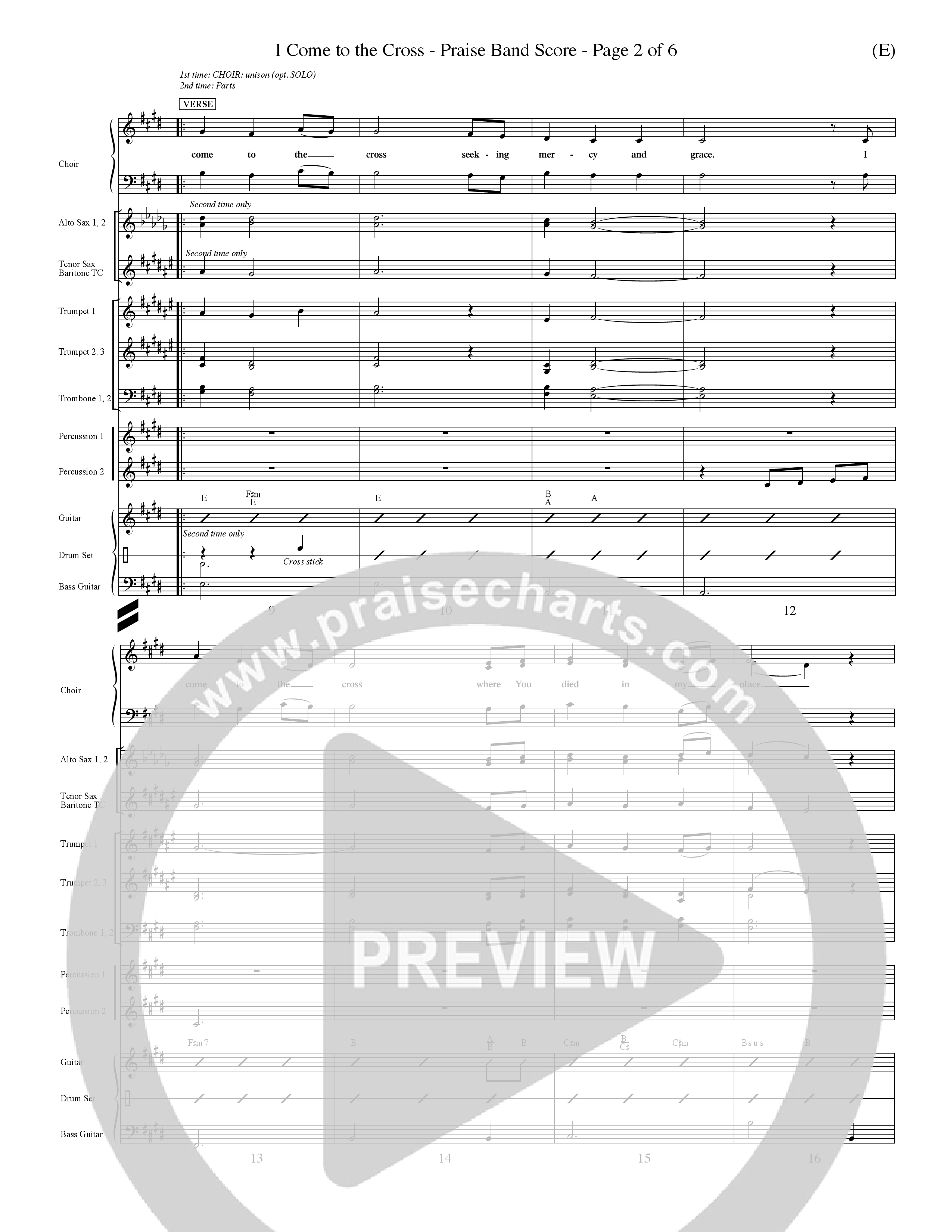 I Come To The Cross (Choral Anthem SATB) PraiseBand (incl. Brass) (Word Music Choral / Orch. Keith Wilbanks)