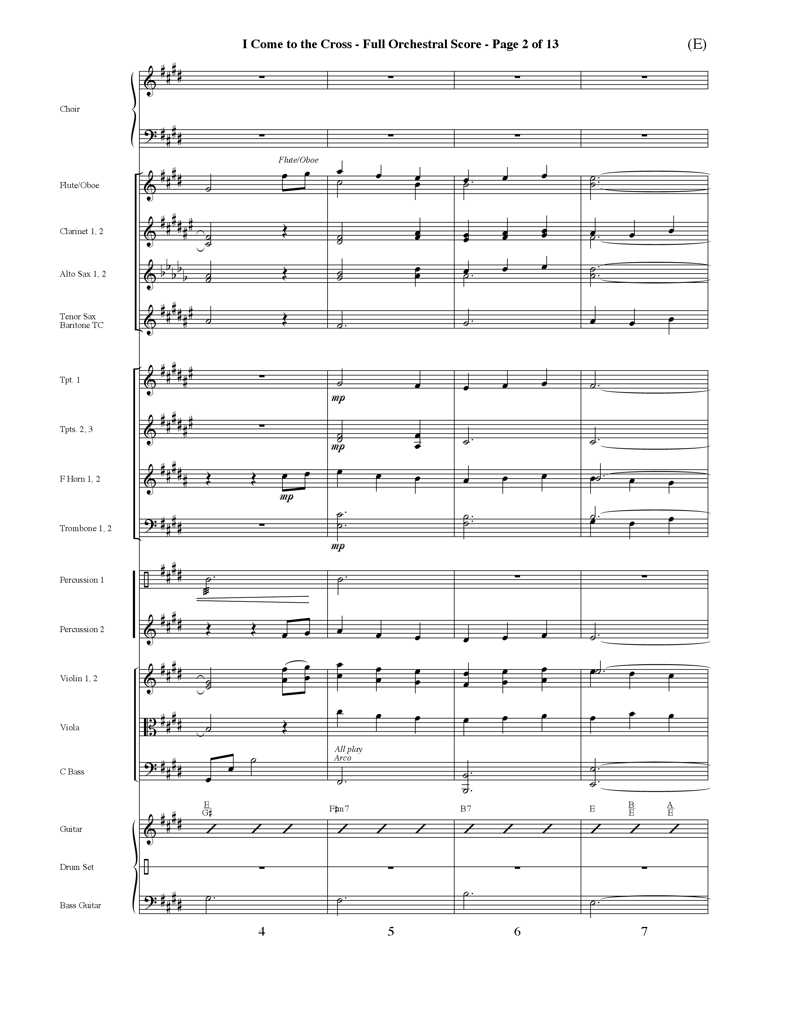 I Come To The Cross (Choral Anthem SATB) Orchestration (Word Music Choral / Orch. Keith Wilbanks)