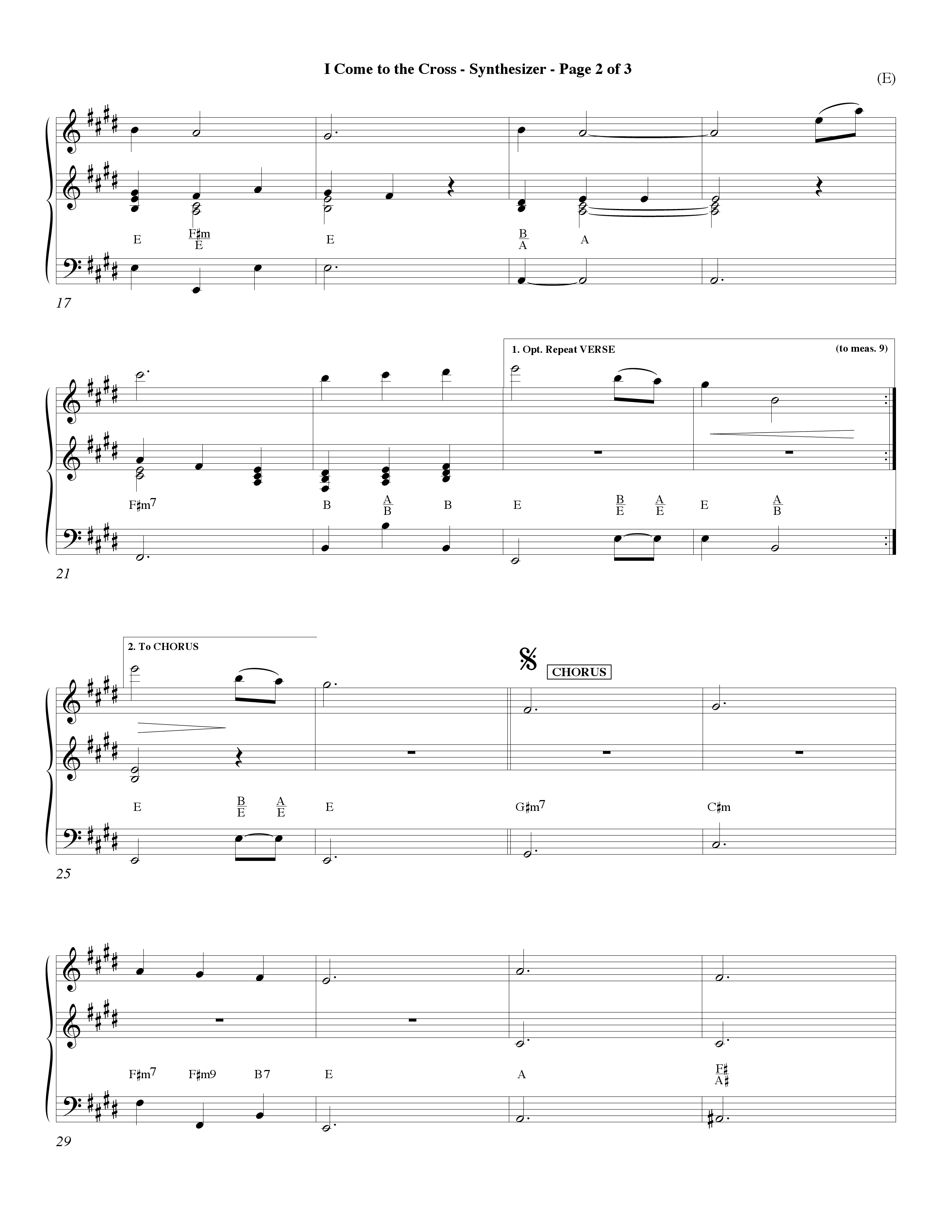 I Come To The Cross (Choral Anthem SATB) Synth (Word Music Choral / Orch. Keith Wilbanks)