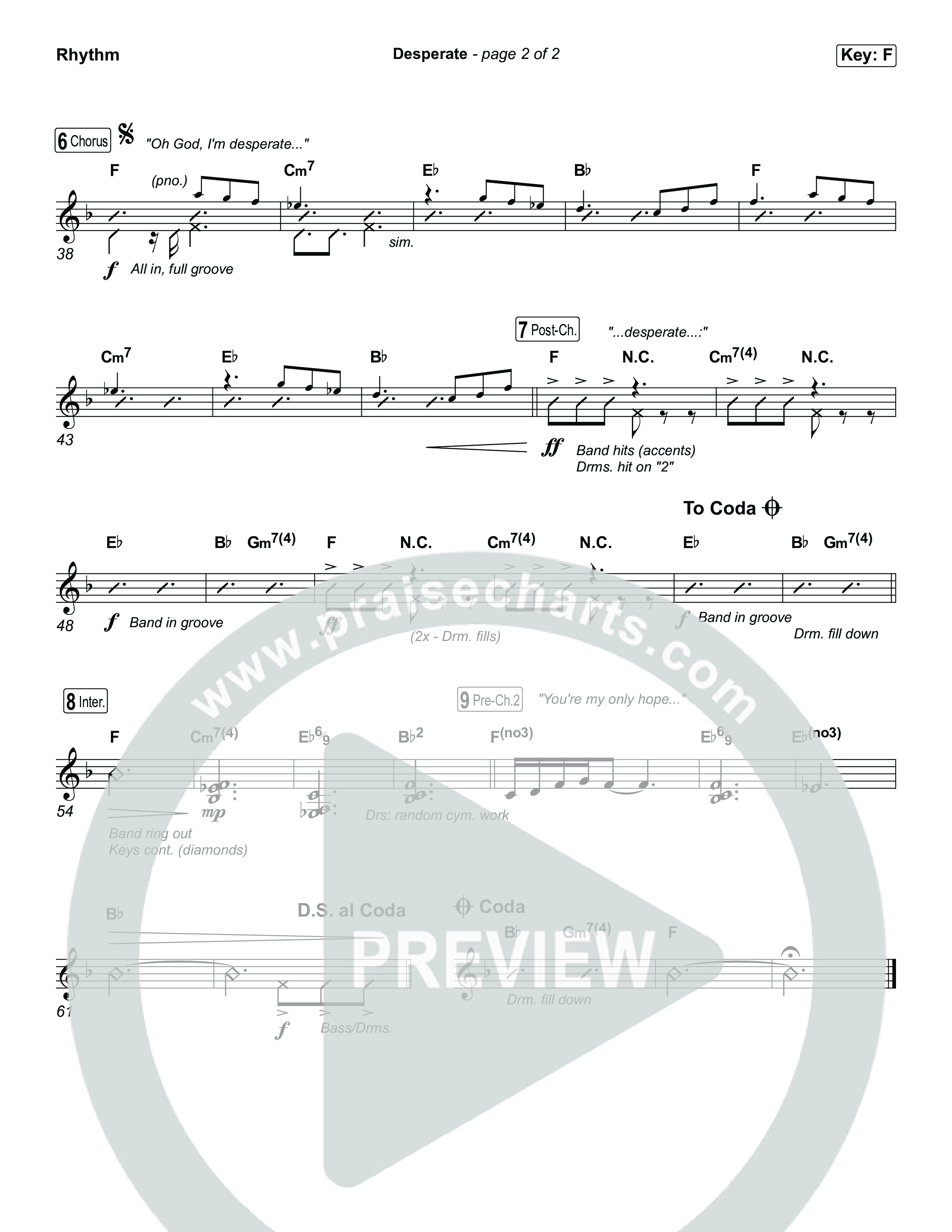 Desperate Rhythm Chart (Jamie MacDonald)