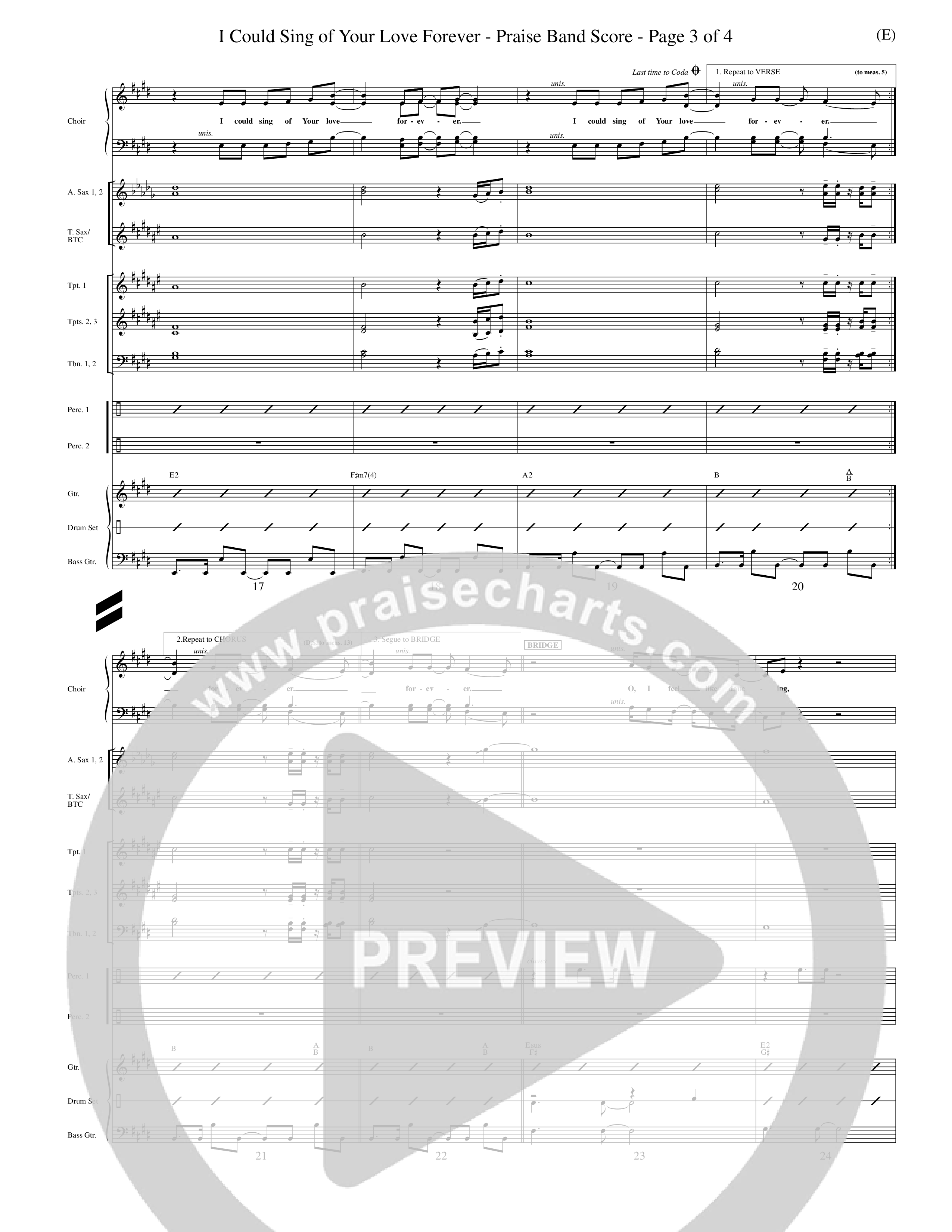 I Could Sing Of Your Love Forever (Choral Anthem SATB) Conductor's Score (Word Music Choral / Orch. Keith Wilbanks)