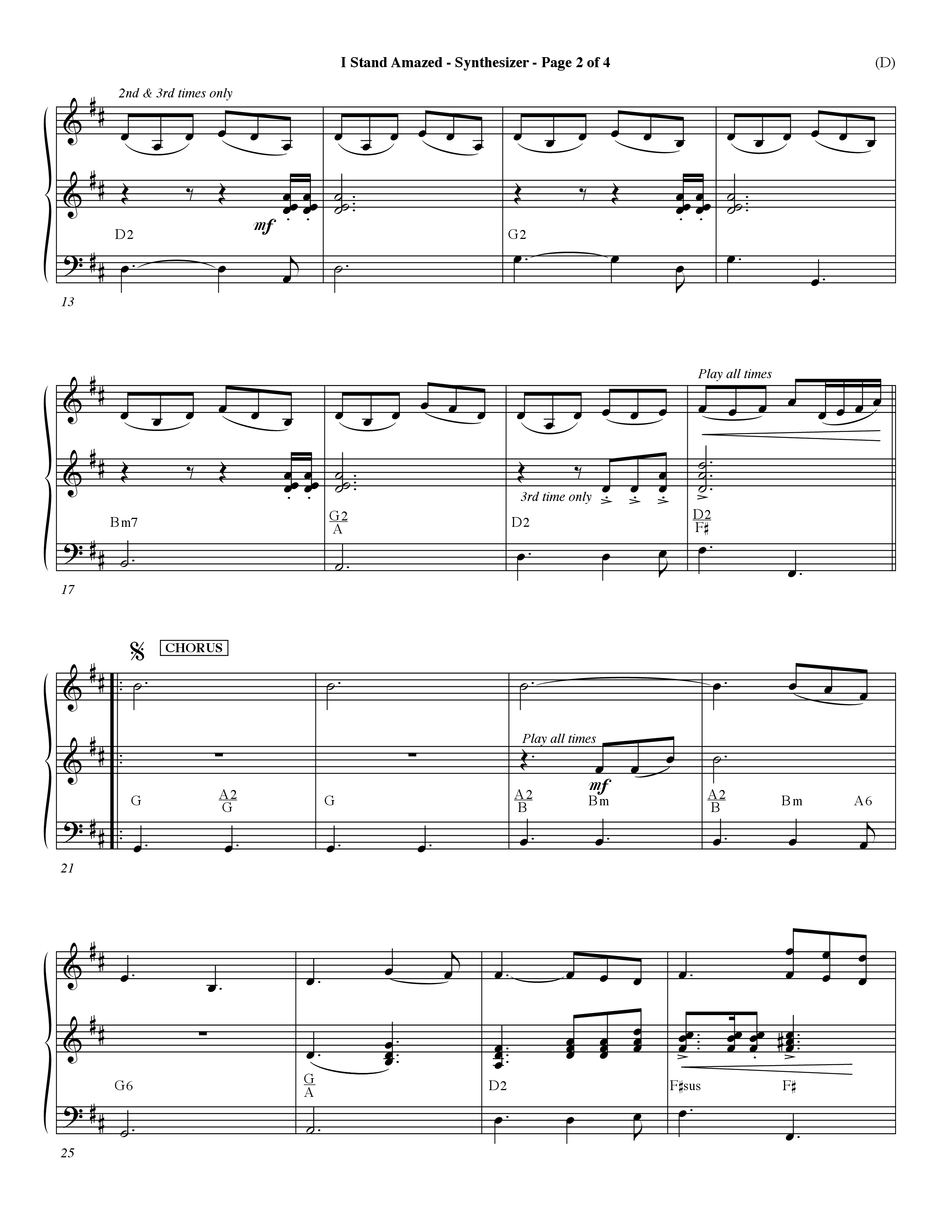 I Stand Amazed (Choral Anthem SATB) Synth (Word Music Choral / Orch. David Winkler)