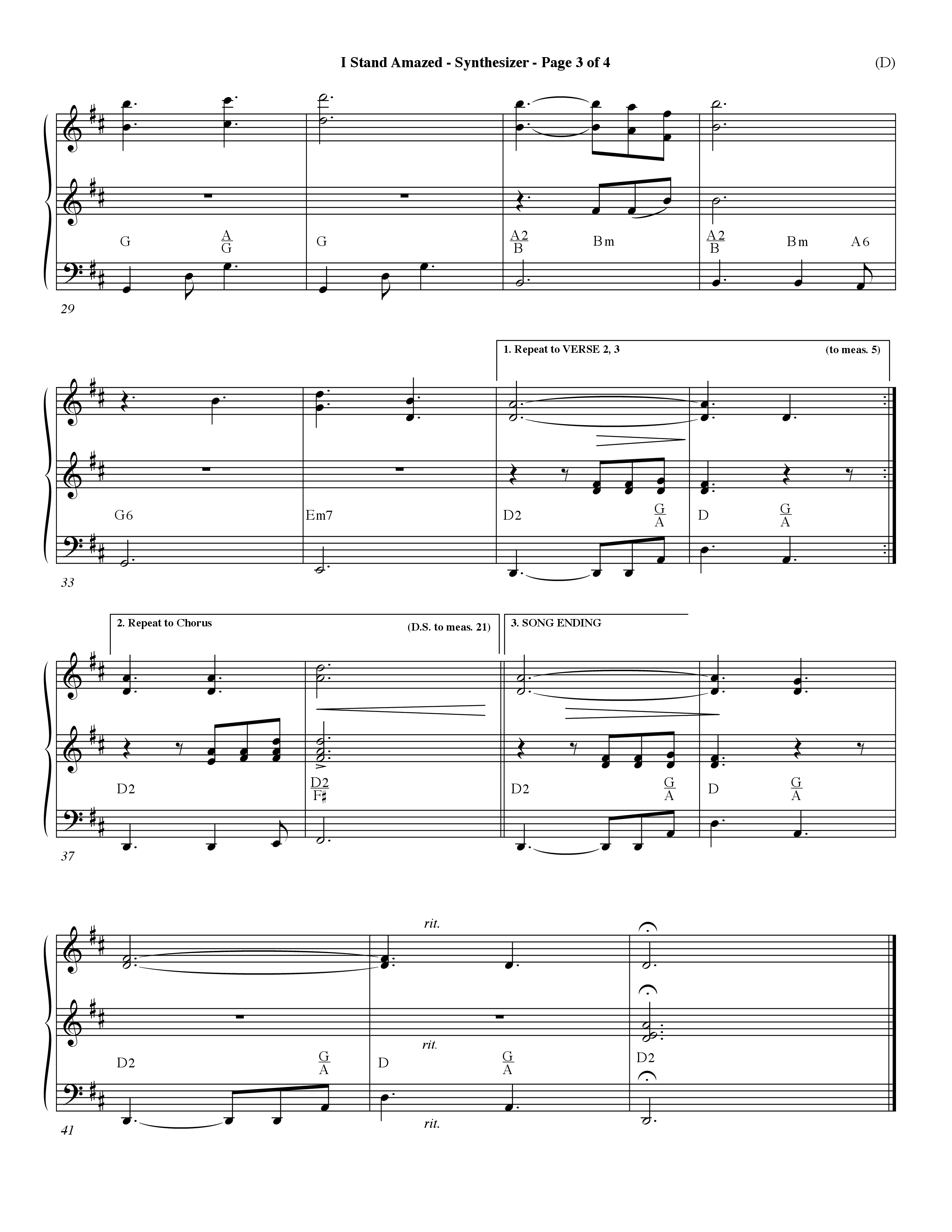 I Stand Amazed (Choral Anthem SATB) Synth (Word Music Choral / Orch. David Winkler)