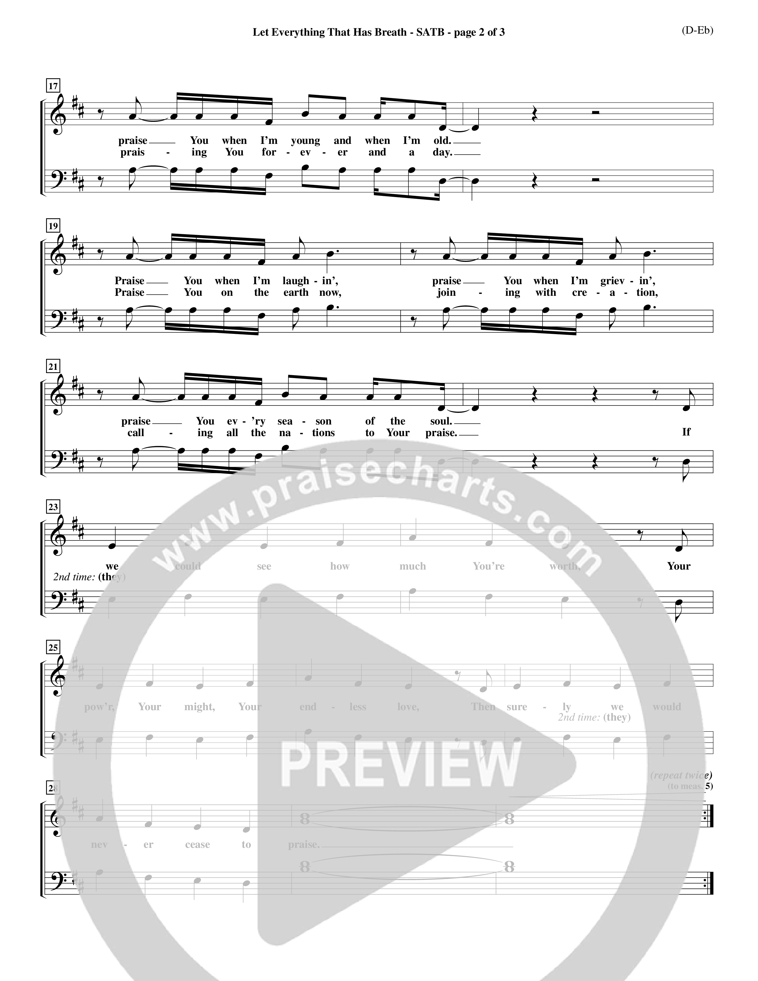 Let Everything That Has Breath (Choral Anthem SATB) Choir Sheet (SATB) (Word Music Choral / Orch. Jeff Cranfill)