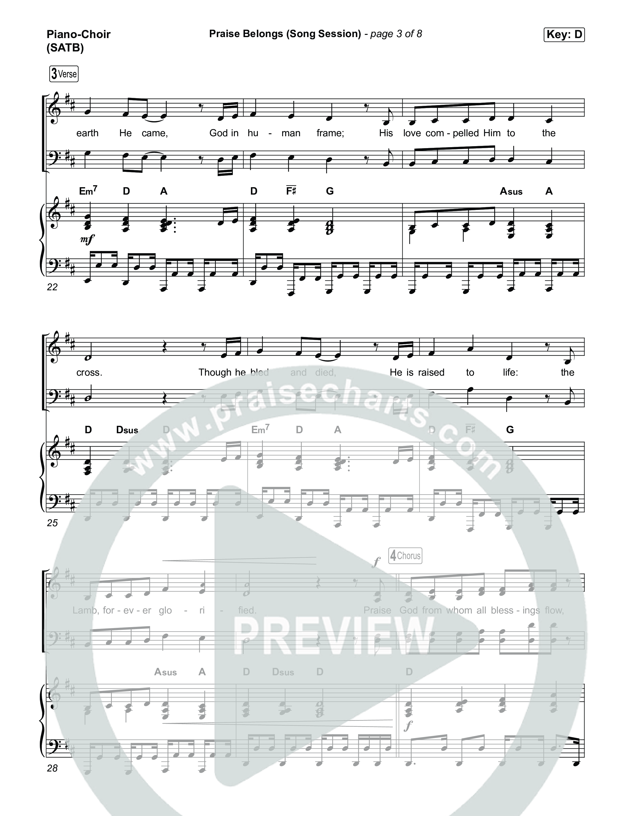 Praise Belongs (Song Session) Piano/Vocal Pack (CXMMXNS)