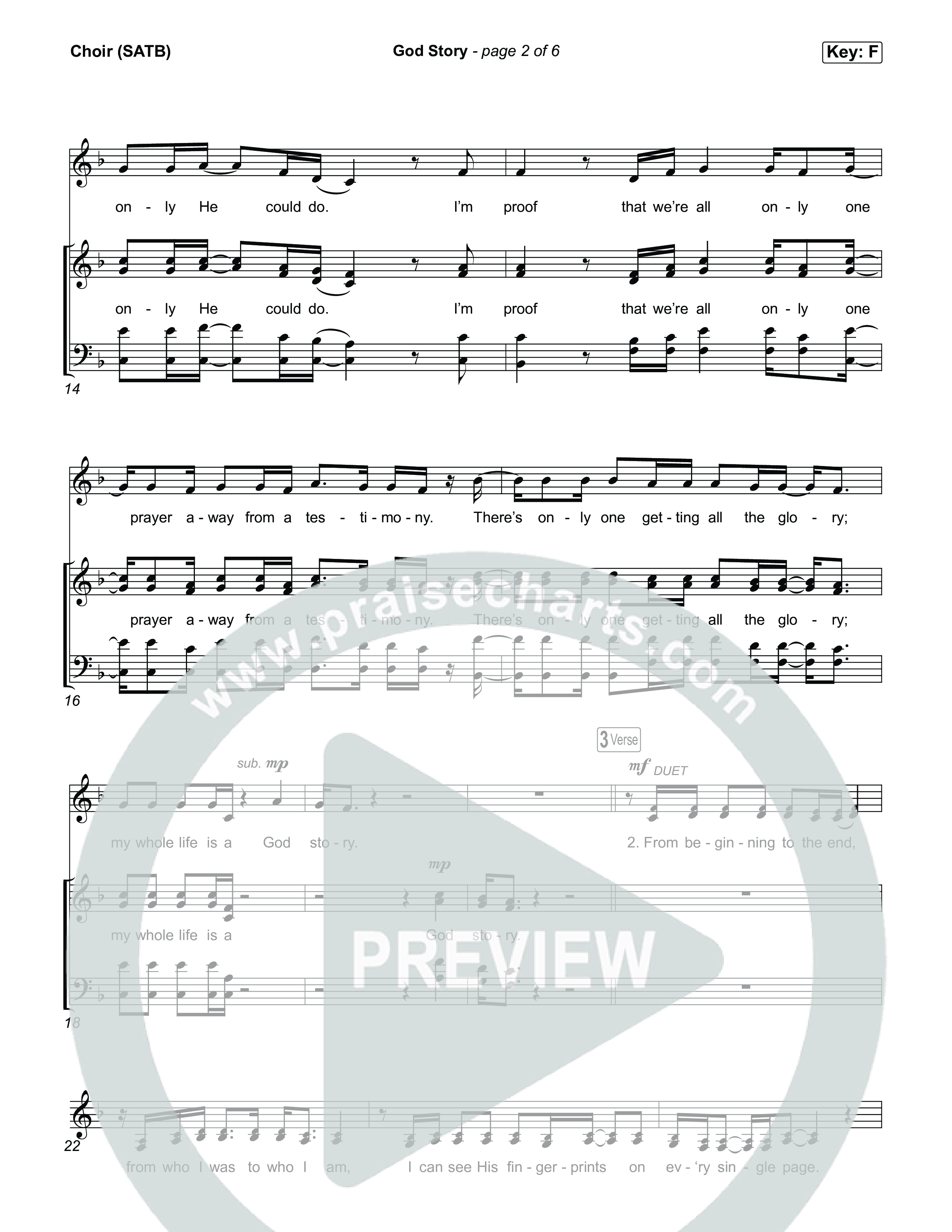 God Story Choir Sheet (SATB) (Anne Wilson)