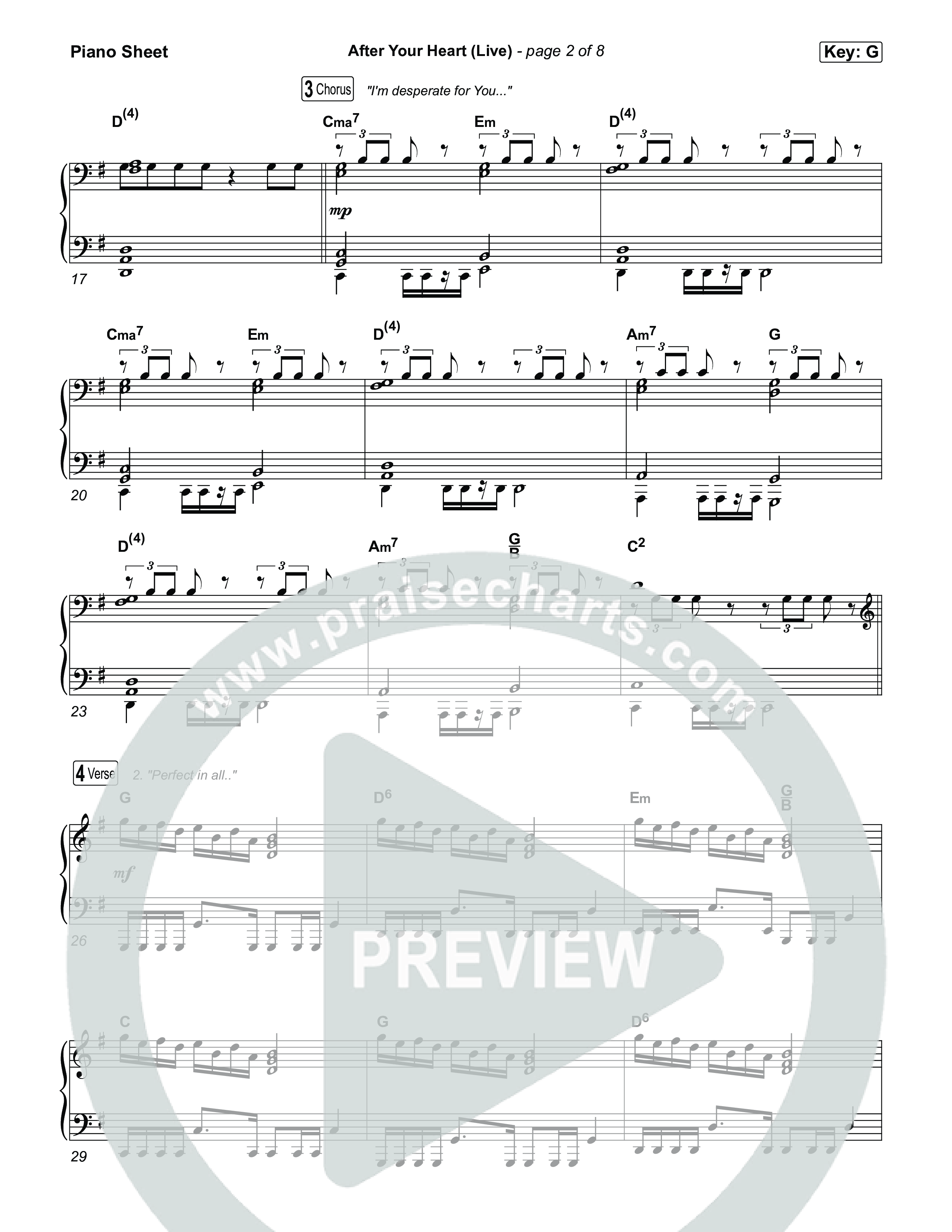 After Your Heart (Live) Piano Sheet (The McClures / Tiffany Hudson)