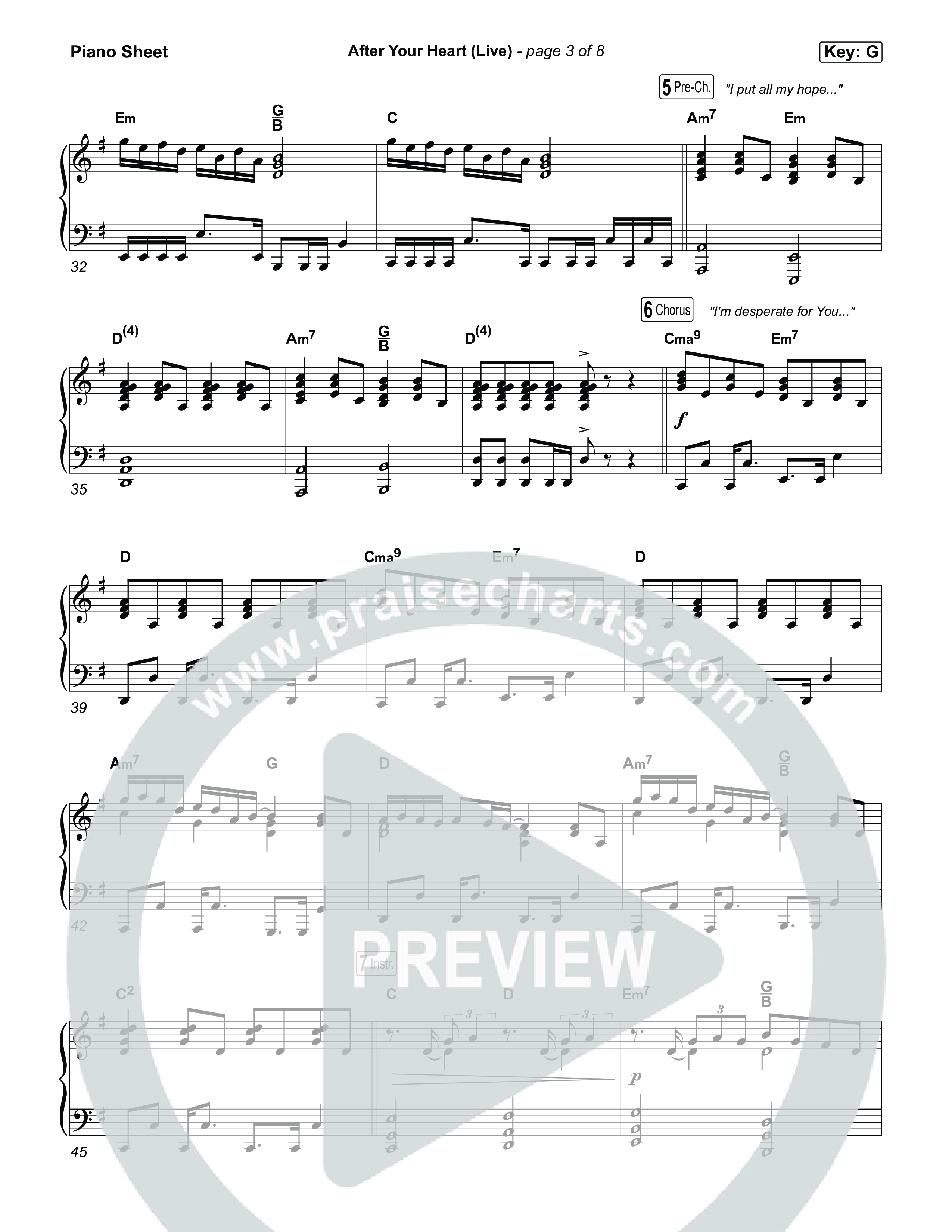 After Your Heart (Live) Piano Sheet (The McClures / Tiffany Hudson)