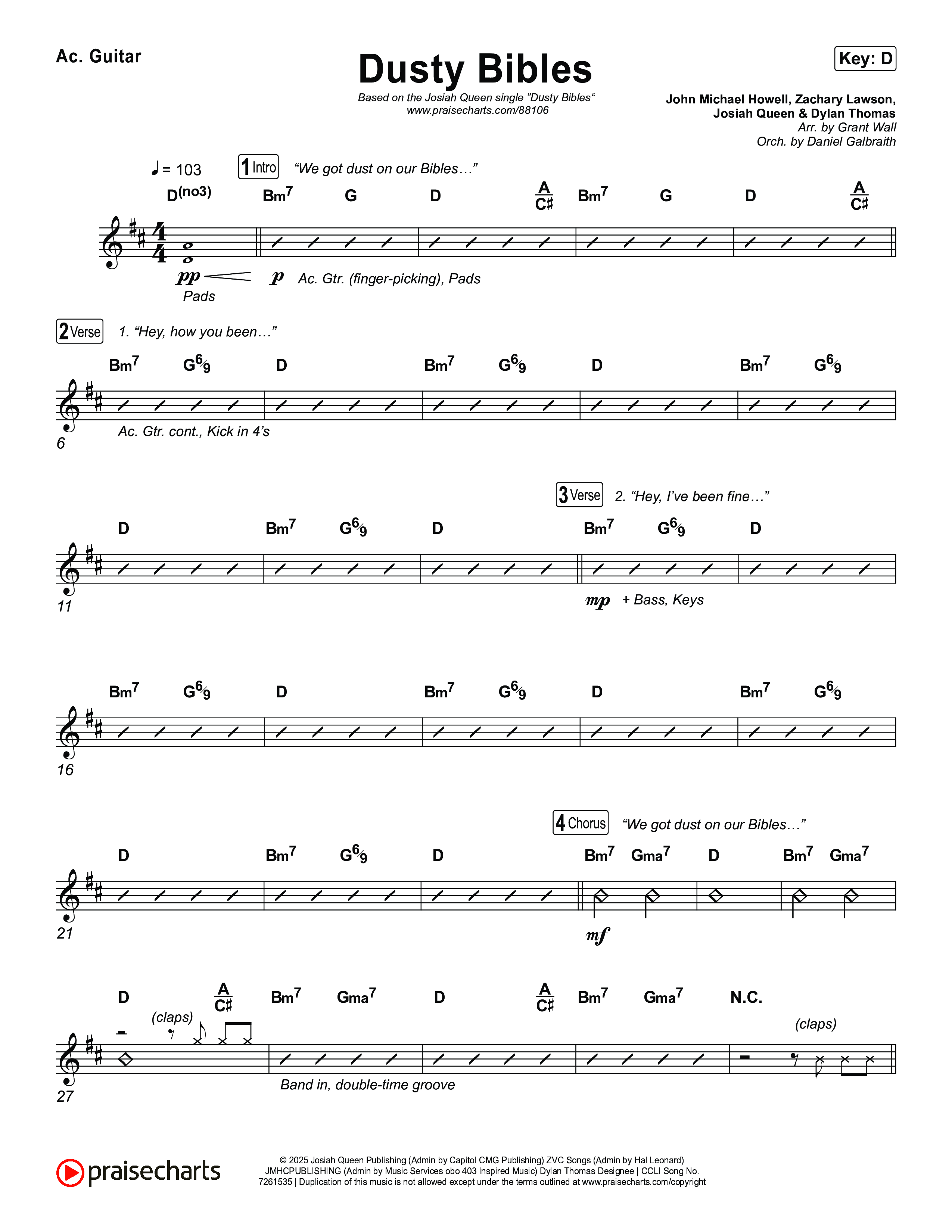 Dusty Bibles Acoustic Guitar (Josiah Queen)