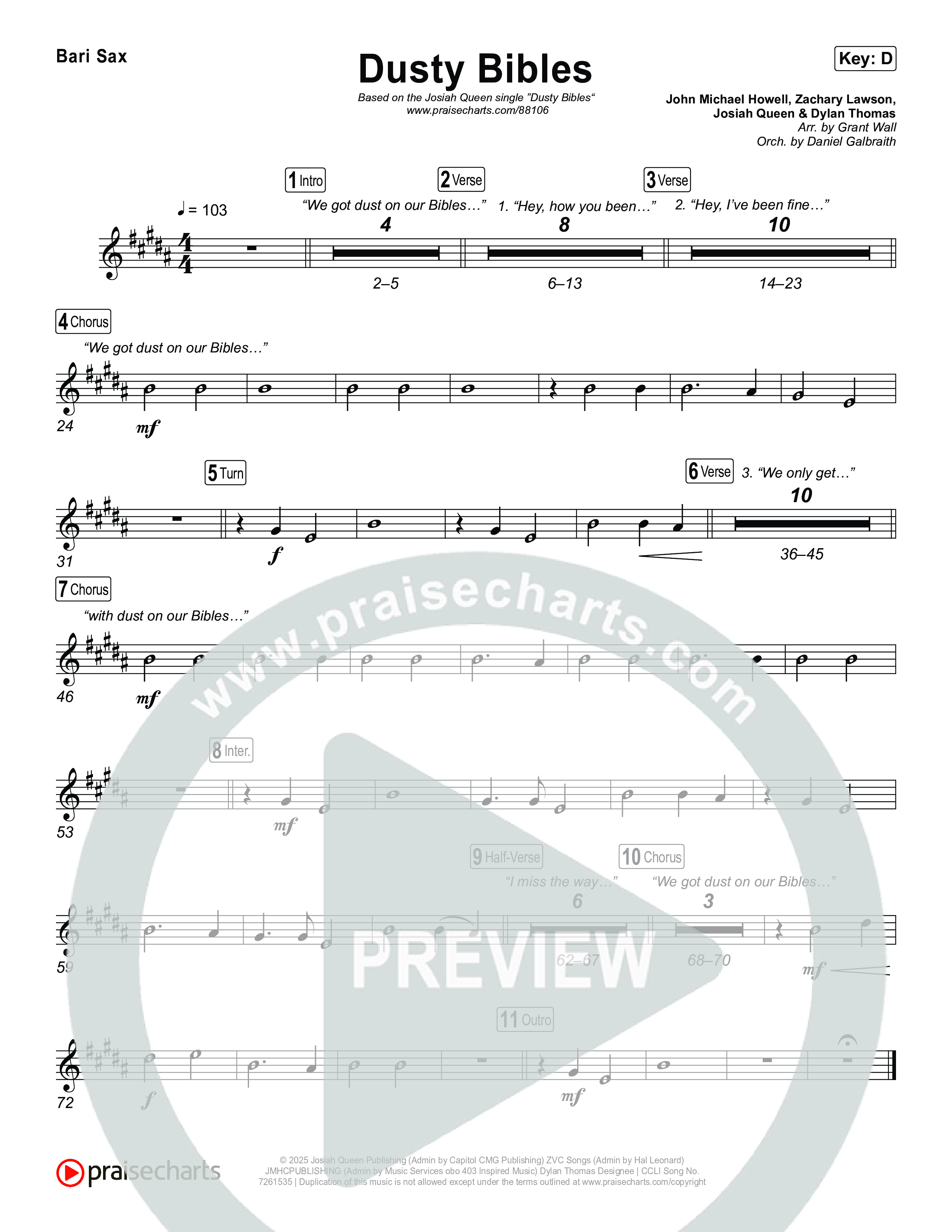 Dusty Bibles Bari Sax (Josiah Queen)