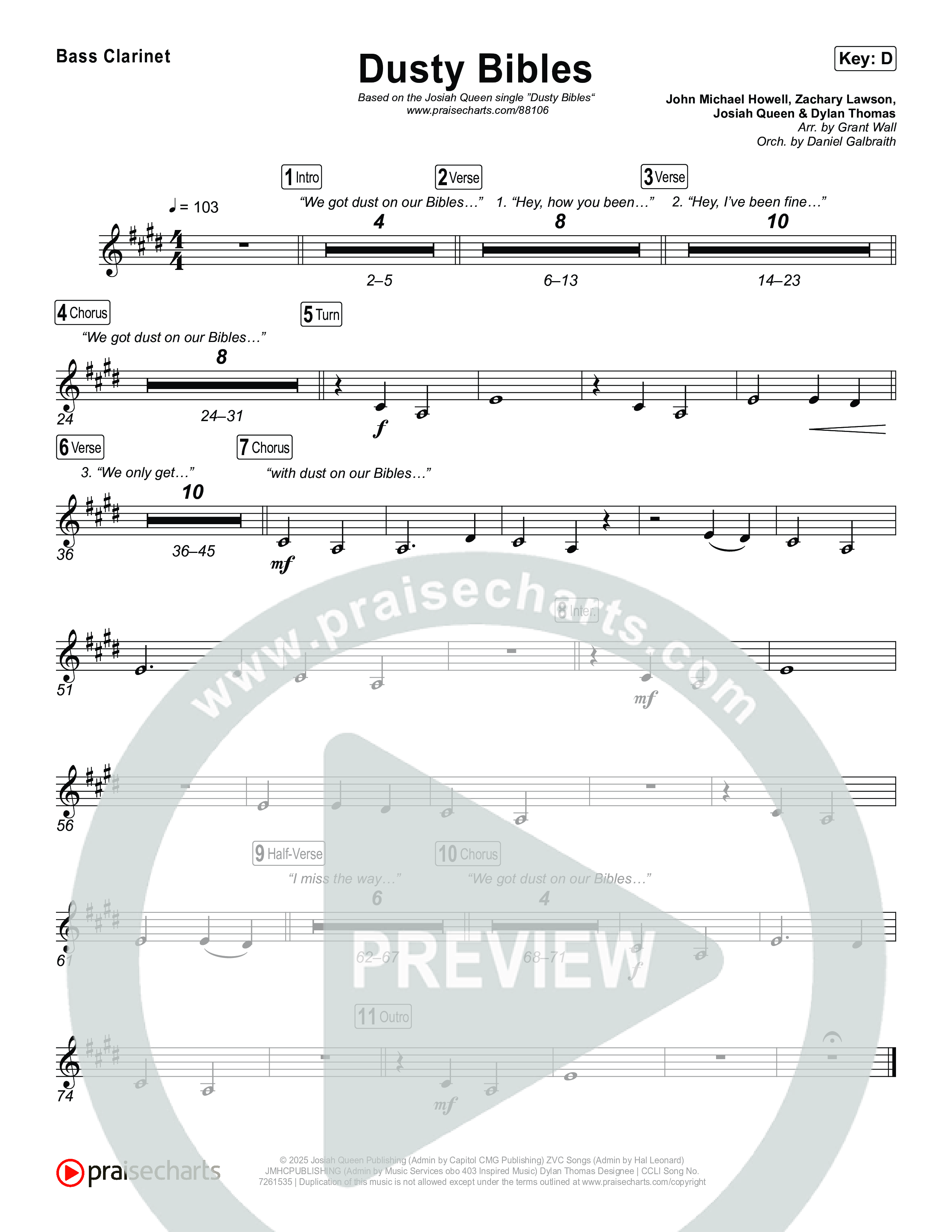 Dusty Bibles Bass Clarinet (Josiah Queen)