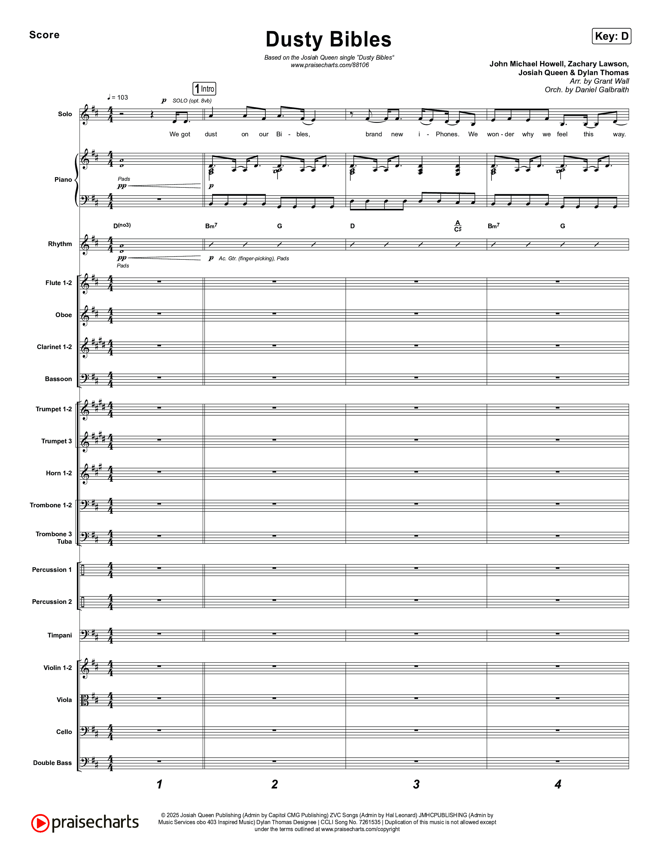 Dusty Bibles Orchestration (Josiah Queen)