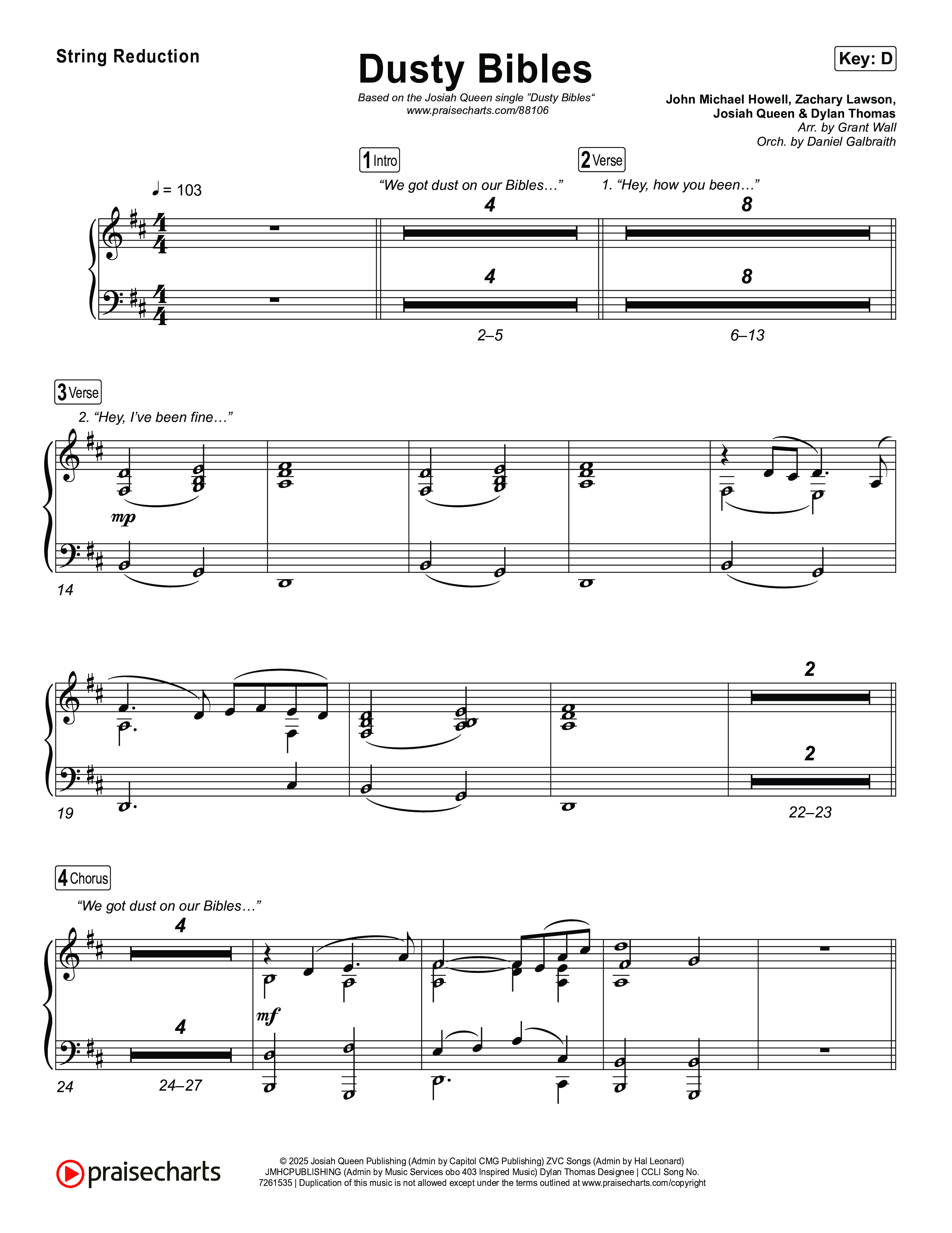 Dusty Bibles String Reduction (Josiah Queen)