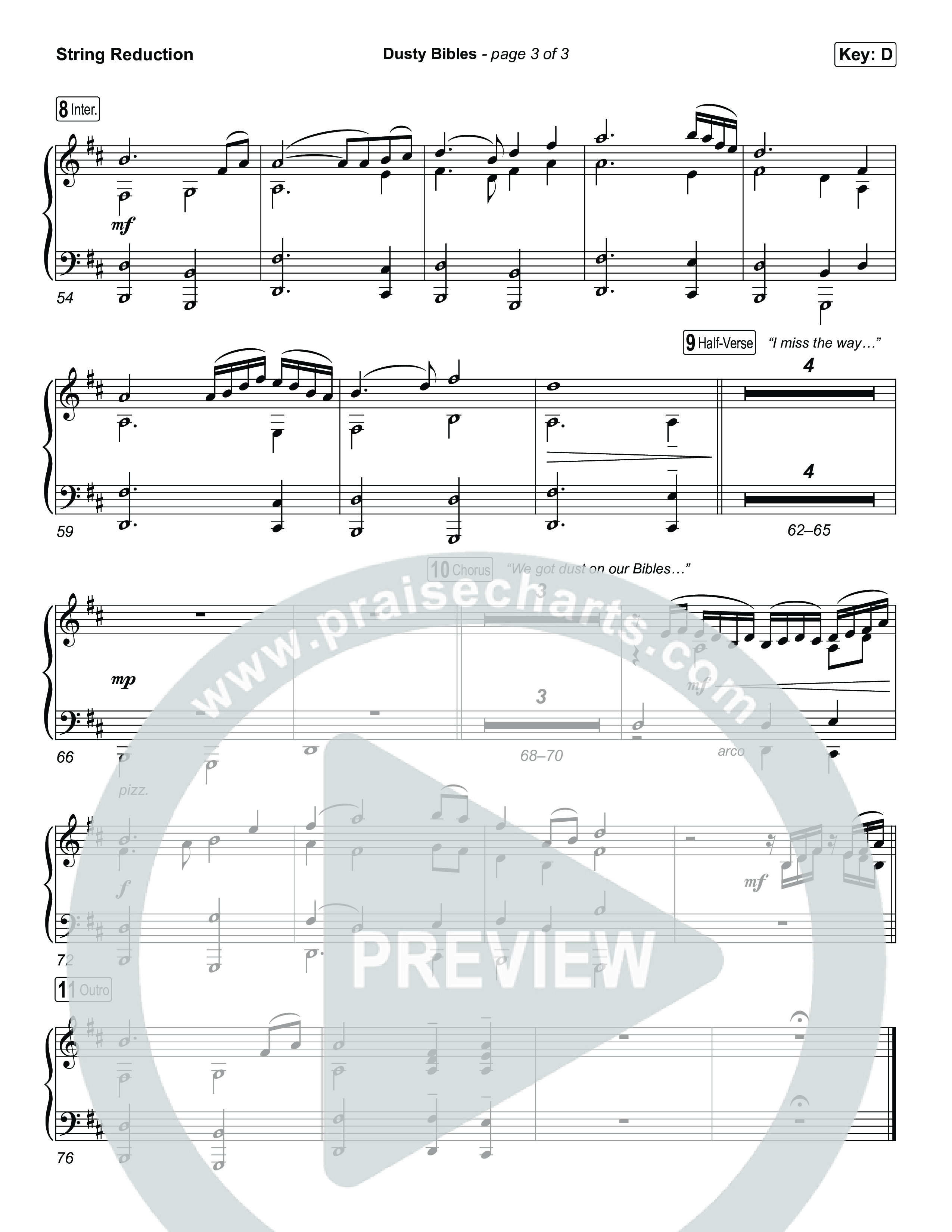 Dusty Bibles String Reduction (Josiah Queen)