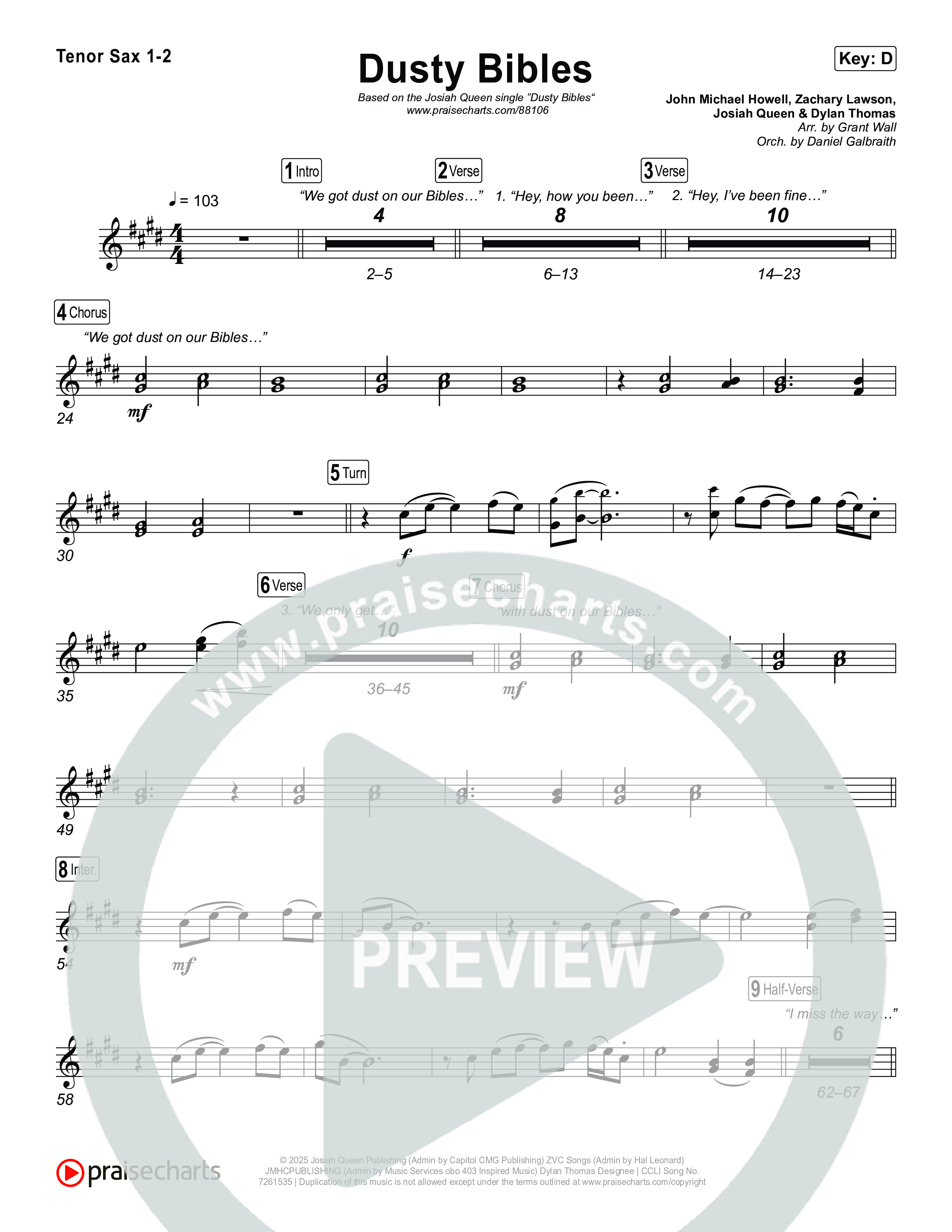 Dusty Bibles Sax Pack (Josiah Queen)