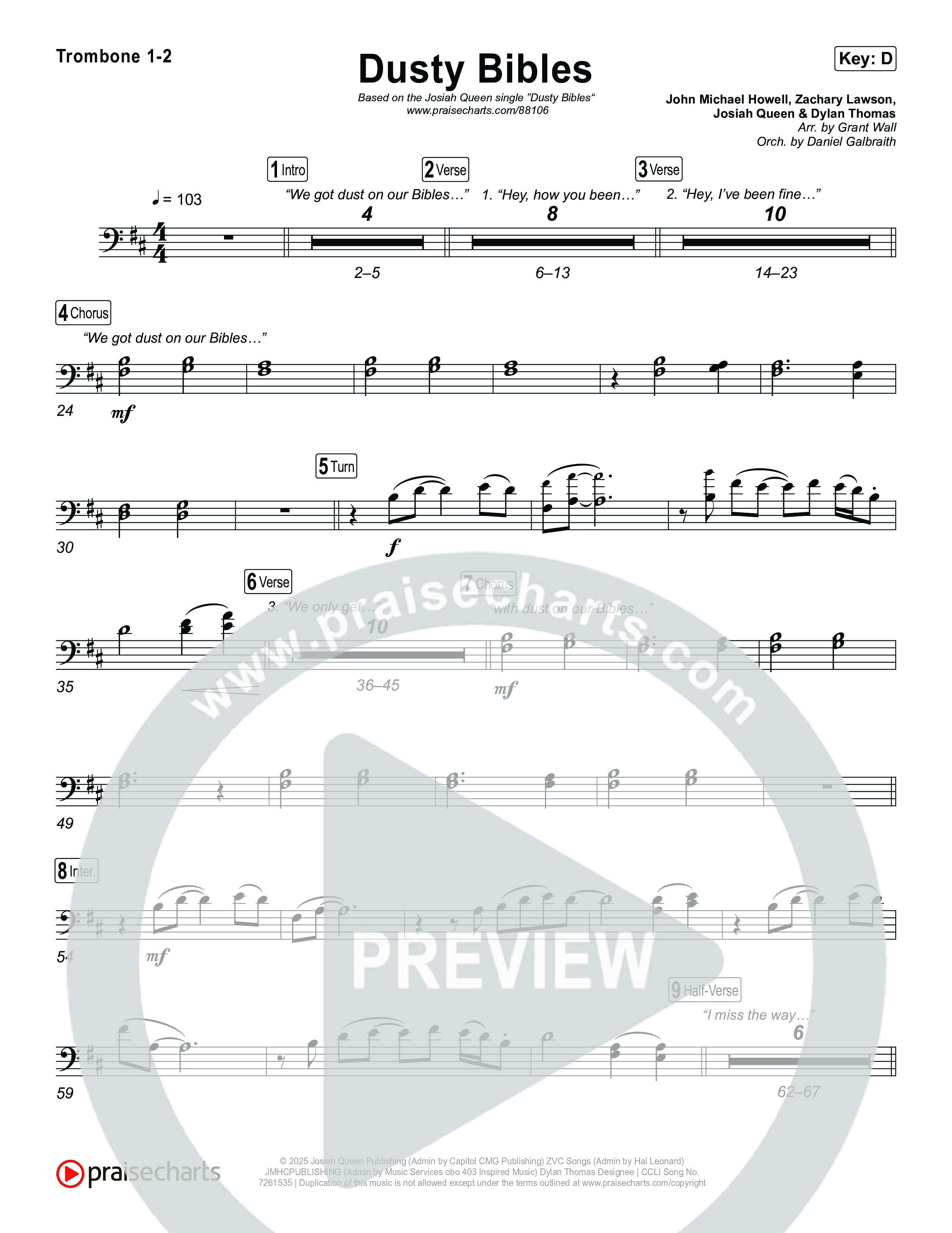 Dusty Bibles Trombone 1,2 (Josiah Queen)