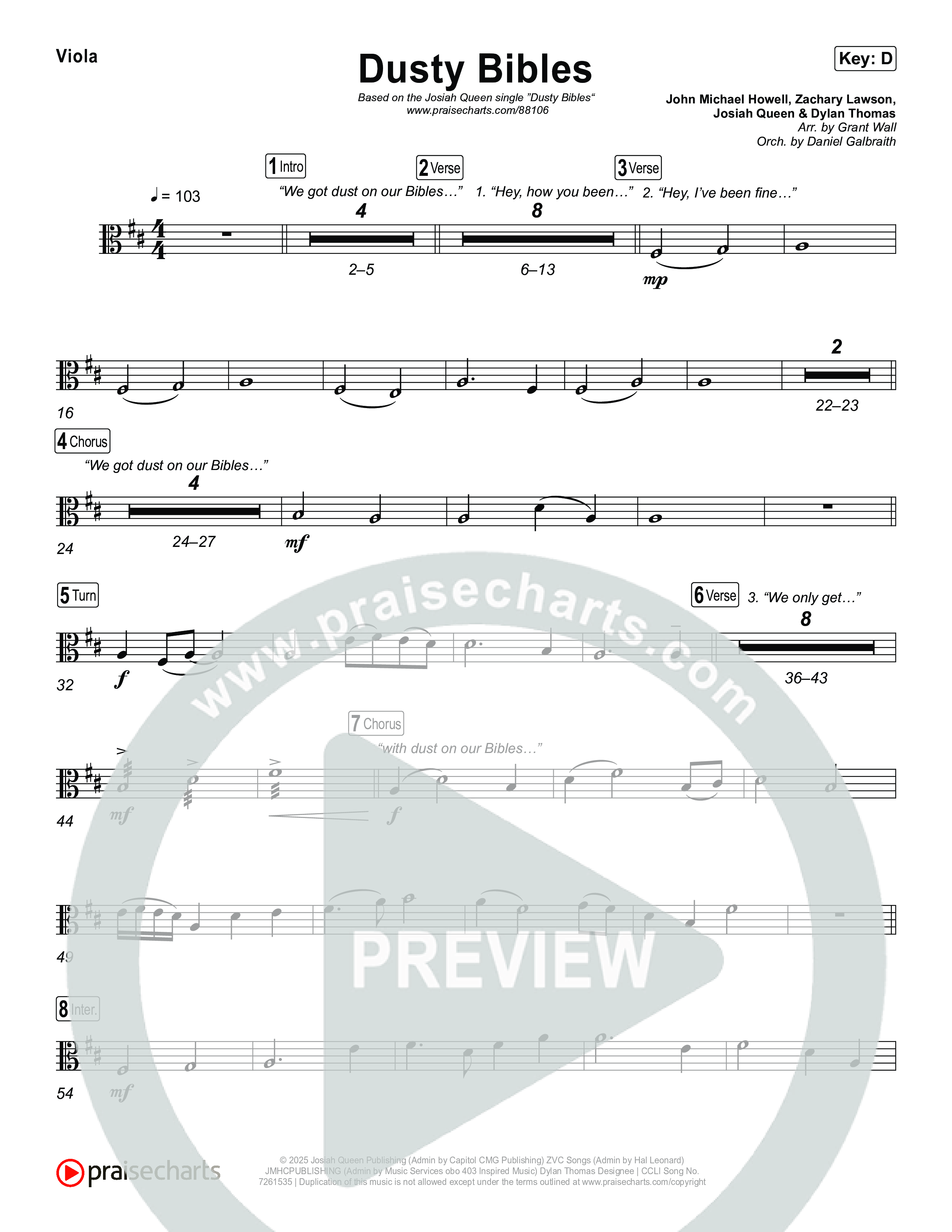 Dusty Bibles Viola (Josiah Queen)