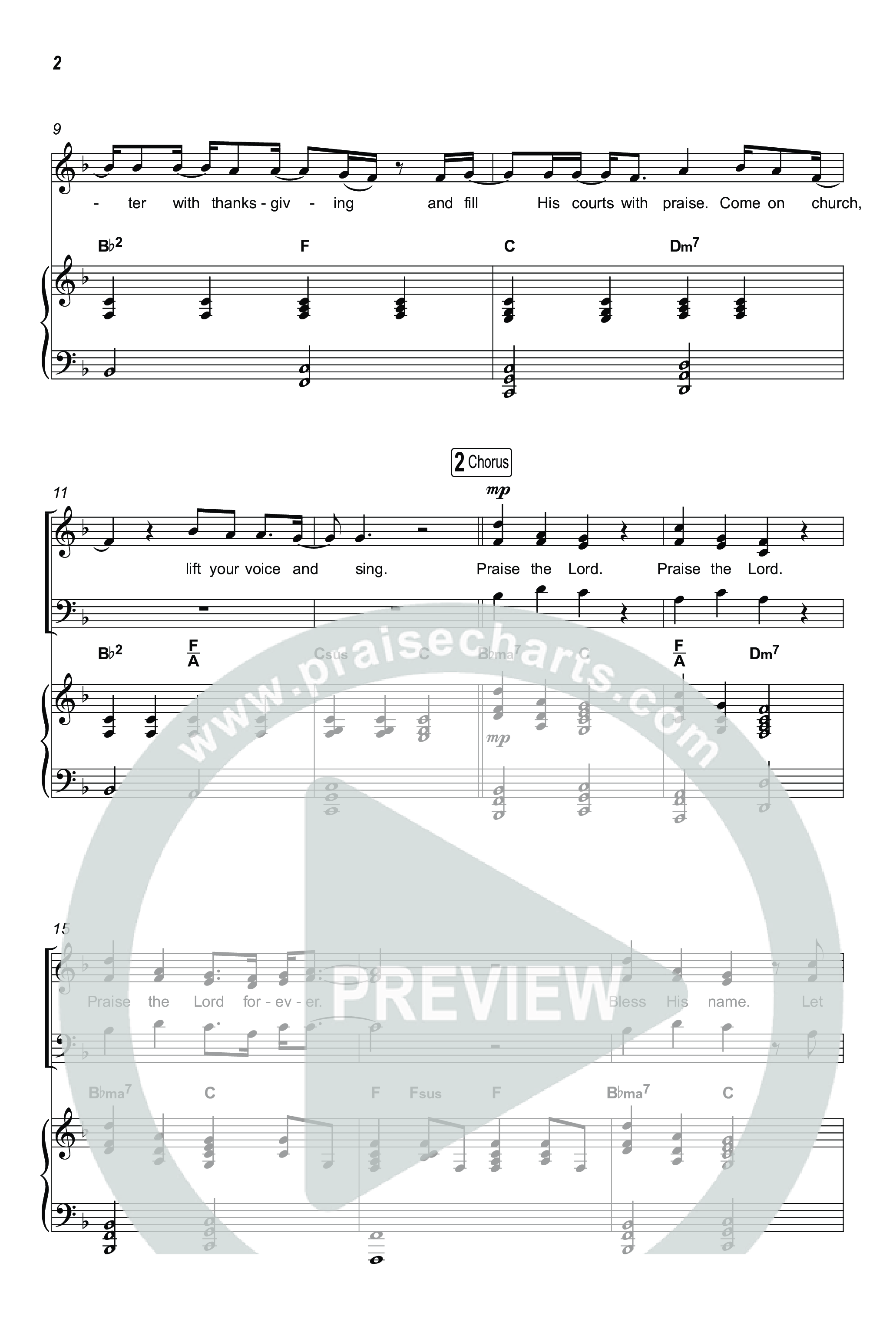 Praise The Lord Forever (Worship Choir/SAB) Octavo (SAB & Pno) (Pat Barrett / Arr. Luke Gambill)