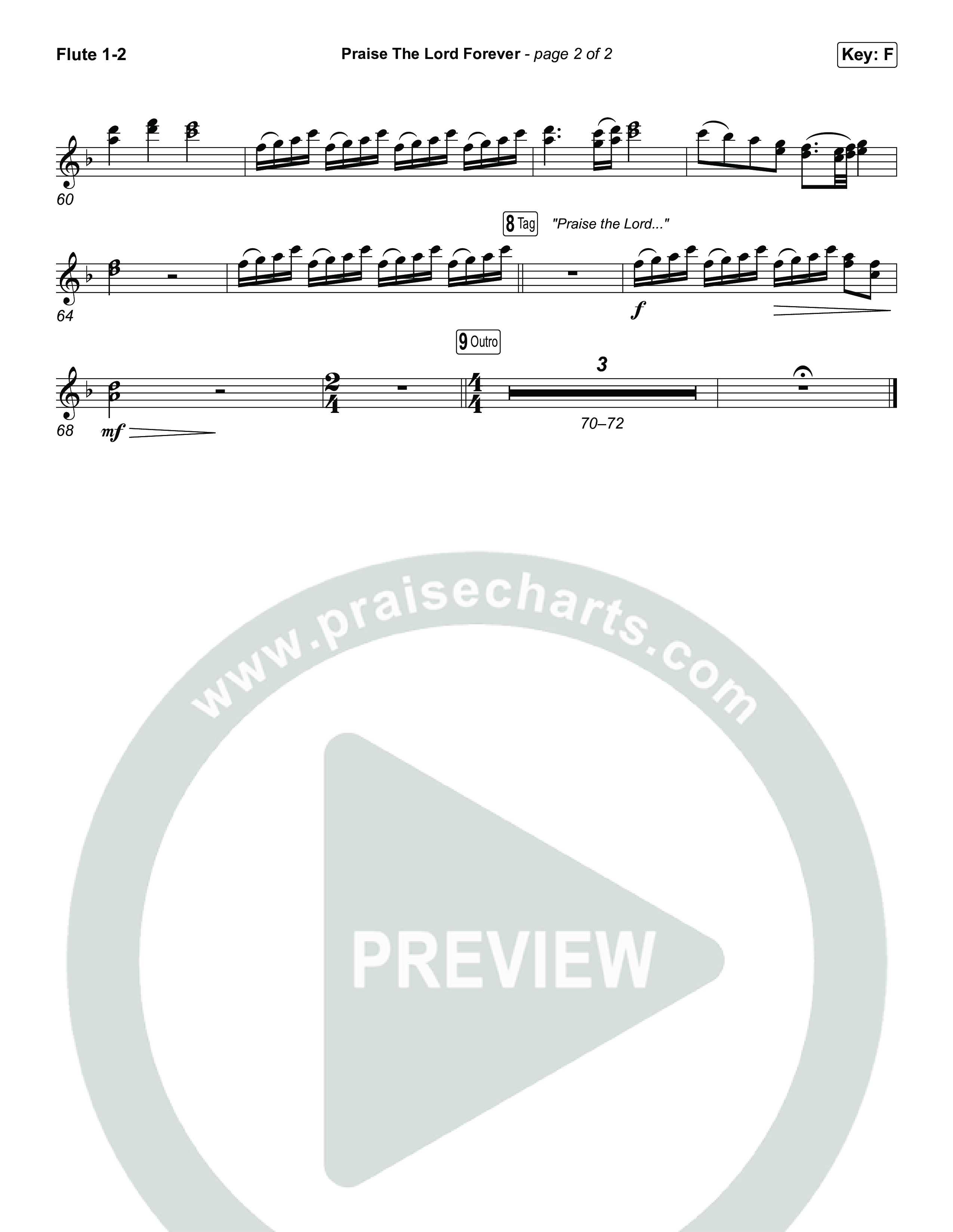 Praise The Lord Forever (Unison/2-Part) Flute 1/2 (Pat Barrett / Arr. Luke Gambill)