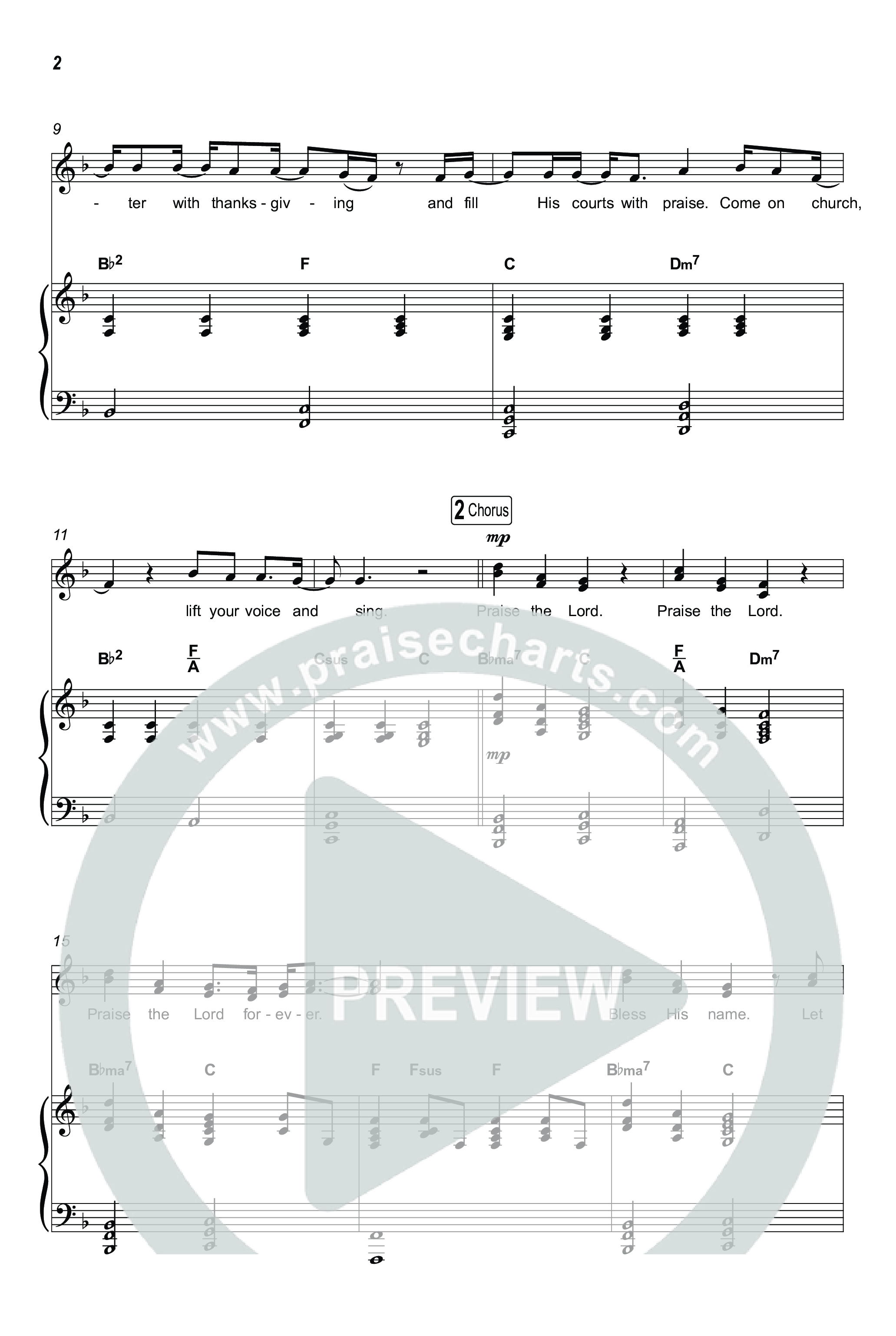 Praise The Lord Forever (Unison/2-Part) Octavo (Uni/2-Part & Pno) (Pat Barrett / Arr. Luke Gambill)