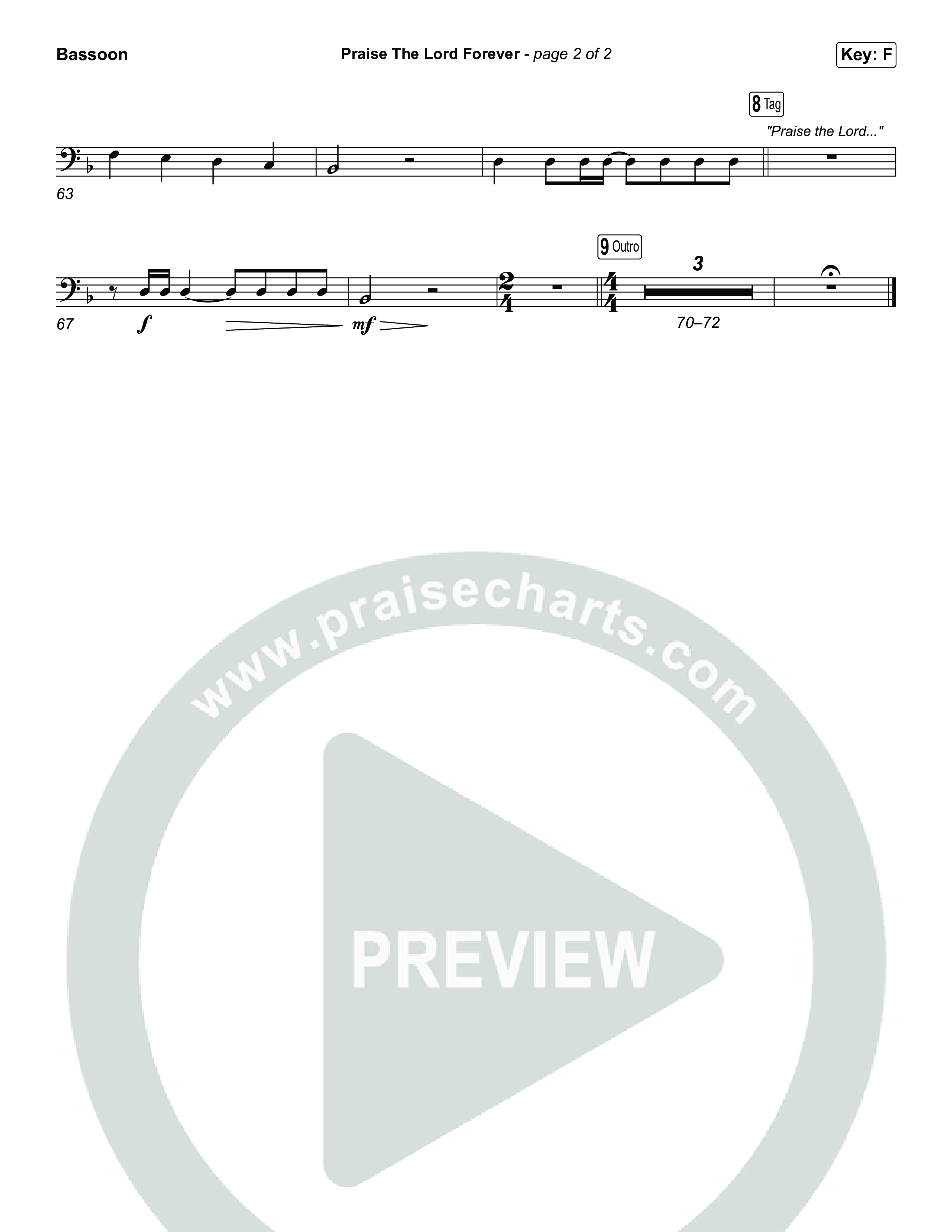 Praise The Lord Forever (Sing It Now) Bassoon (Pat Barrett / Arr. Luke Gambill)
