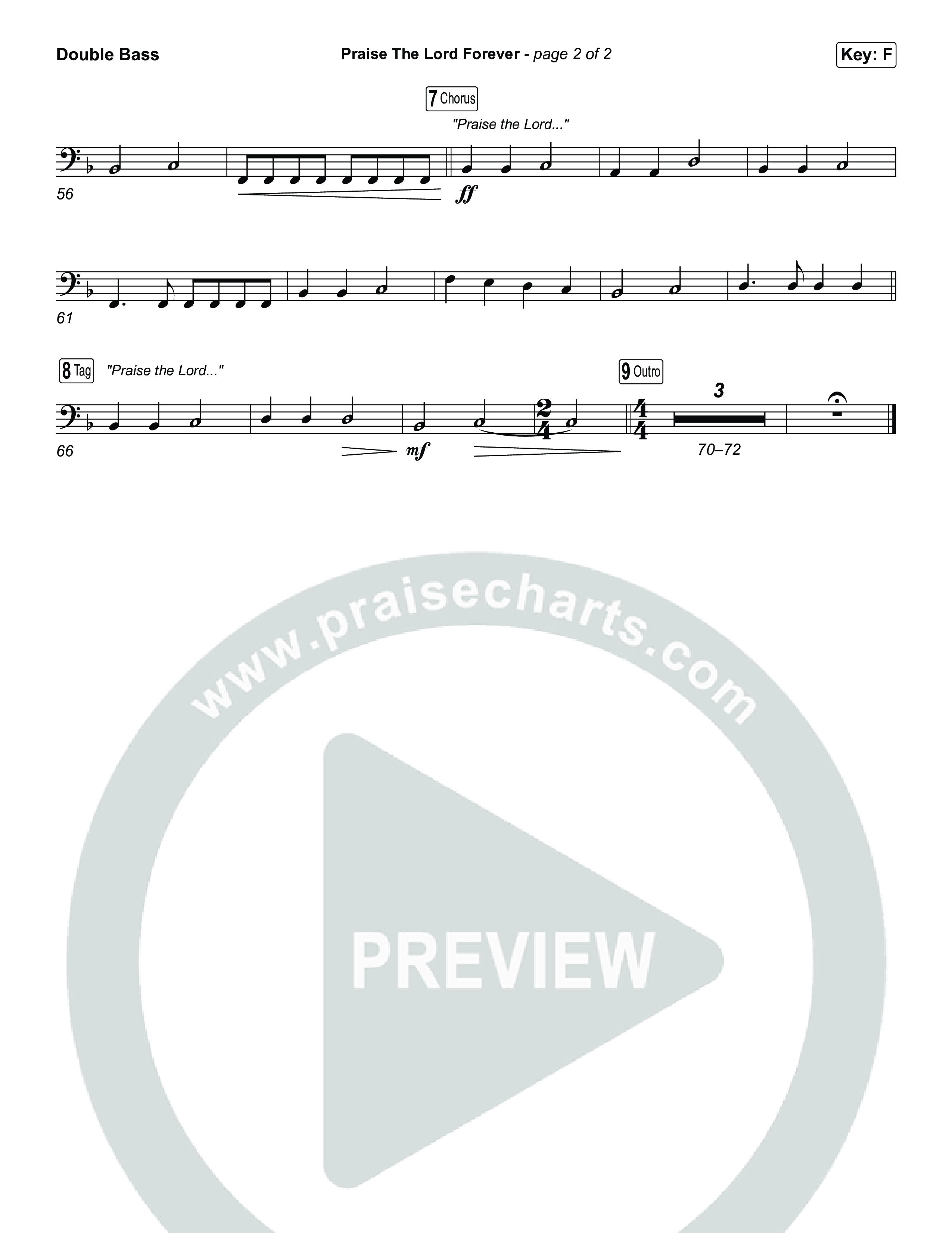 Praise The Lord Forever (Sing It Now) Double Bass (Pat Barrett / Arr. Luke Gambill)