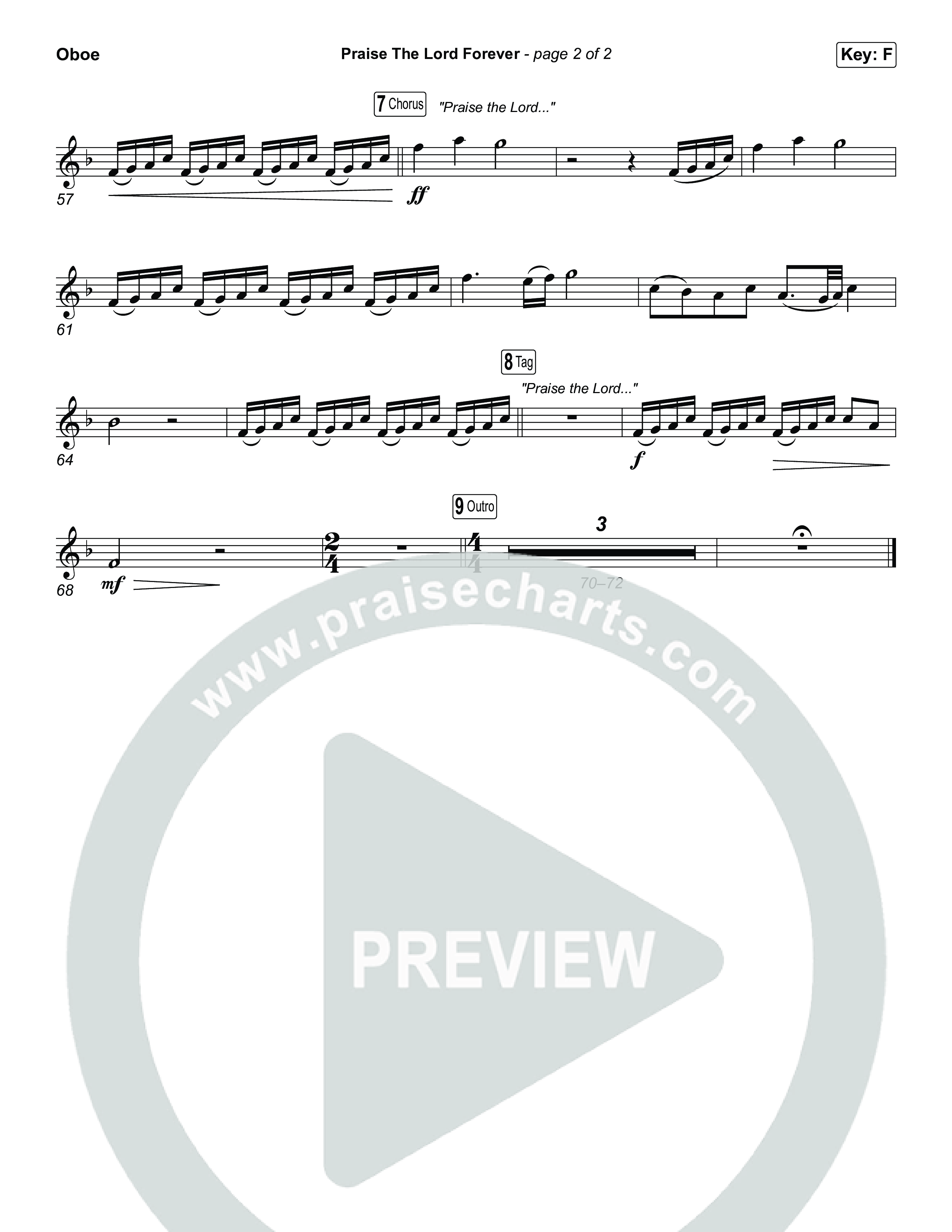 Praise The Lord Forever (Sing It Now) Oboe (Pat Barrett / Arr. Luke Gambill)