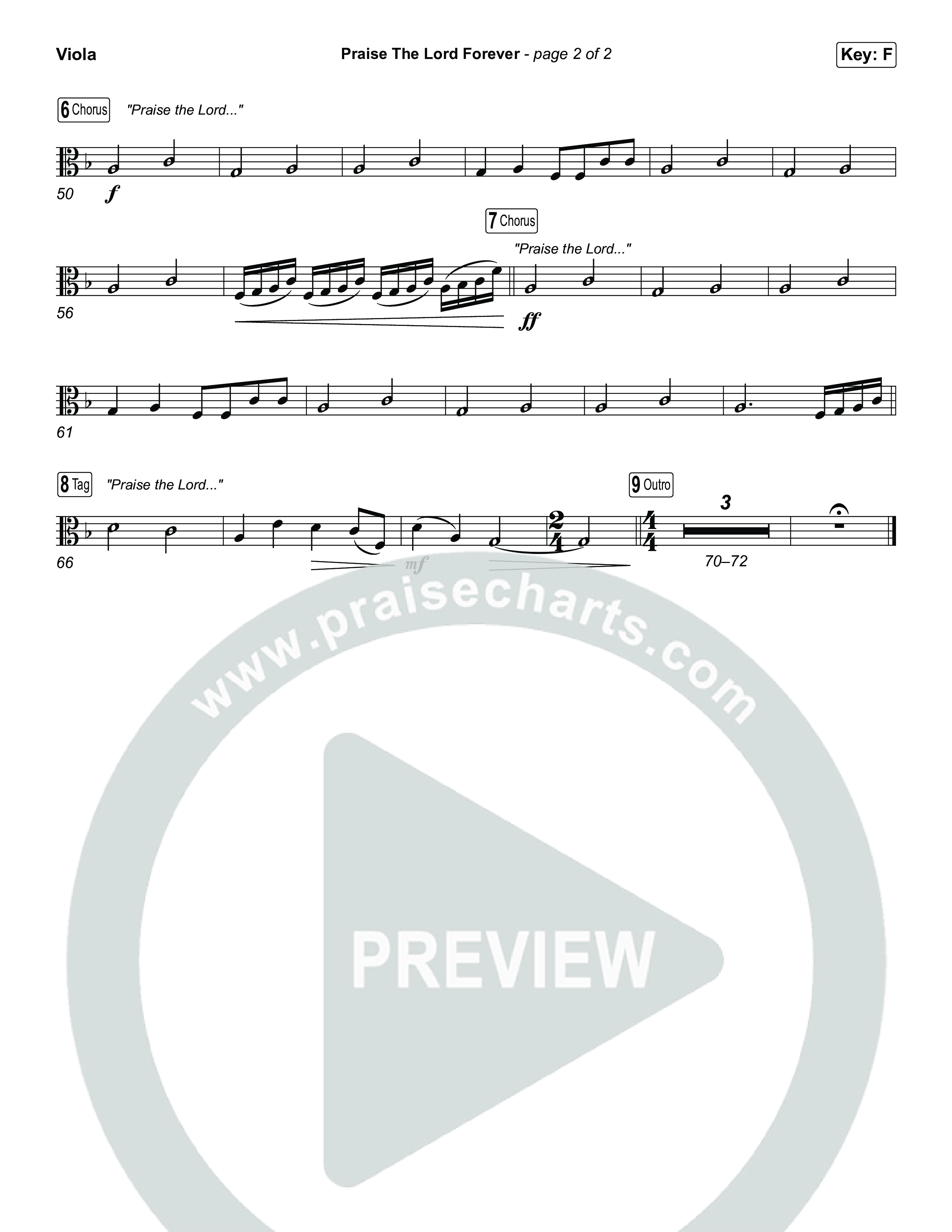 Praise The Lord Forever (Sing It Now) Viola (Pat Barrett / Arr. Luke Gambill)