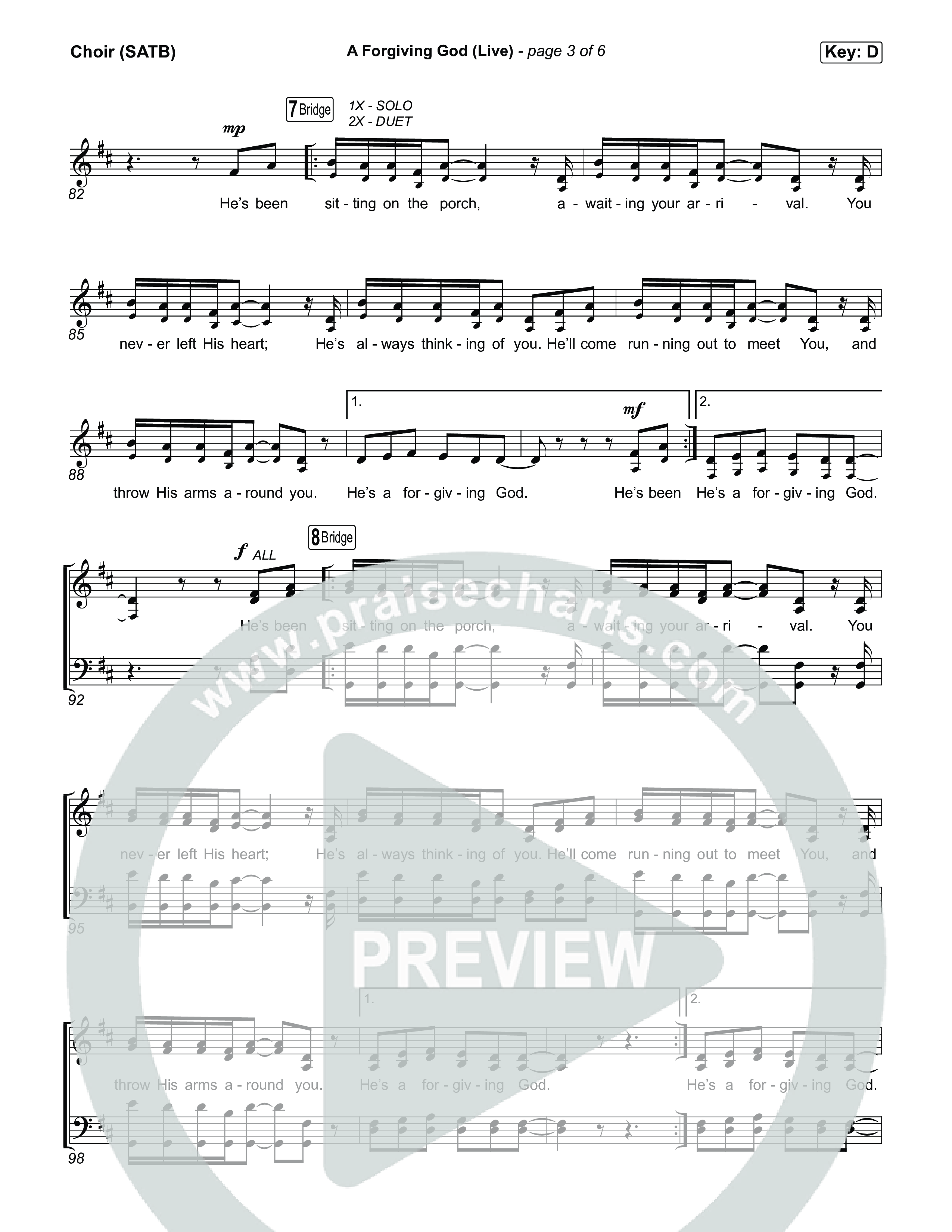 A Forgiving God (Live) Choir Sheet (SATB) (SEU Worship / Chelsea Plank / Ashton Hage)