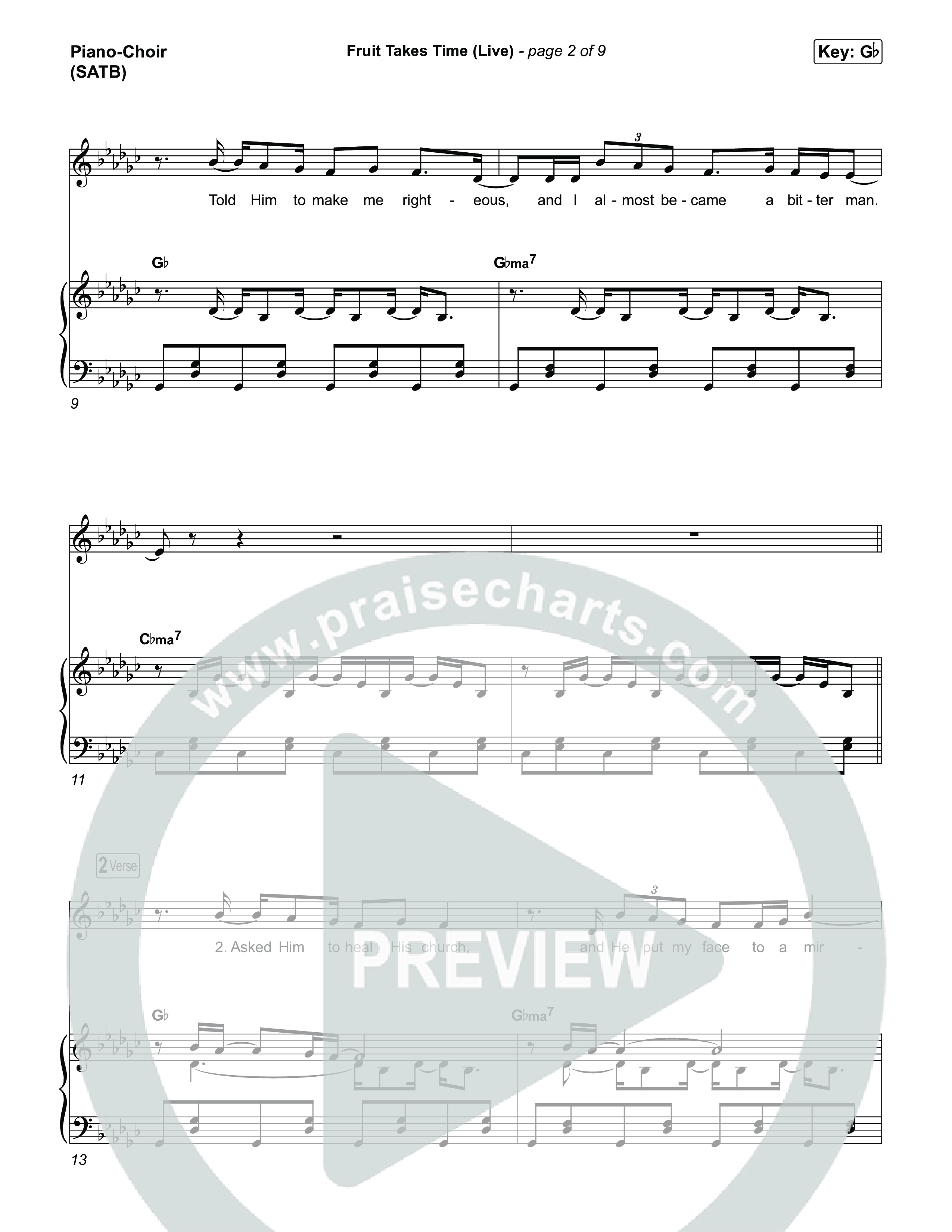 Fruit Takes Time (Live) Piano/Vocal Pack (SEU Worship / Chelsea Plank)