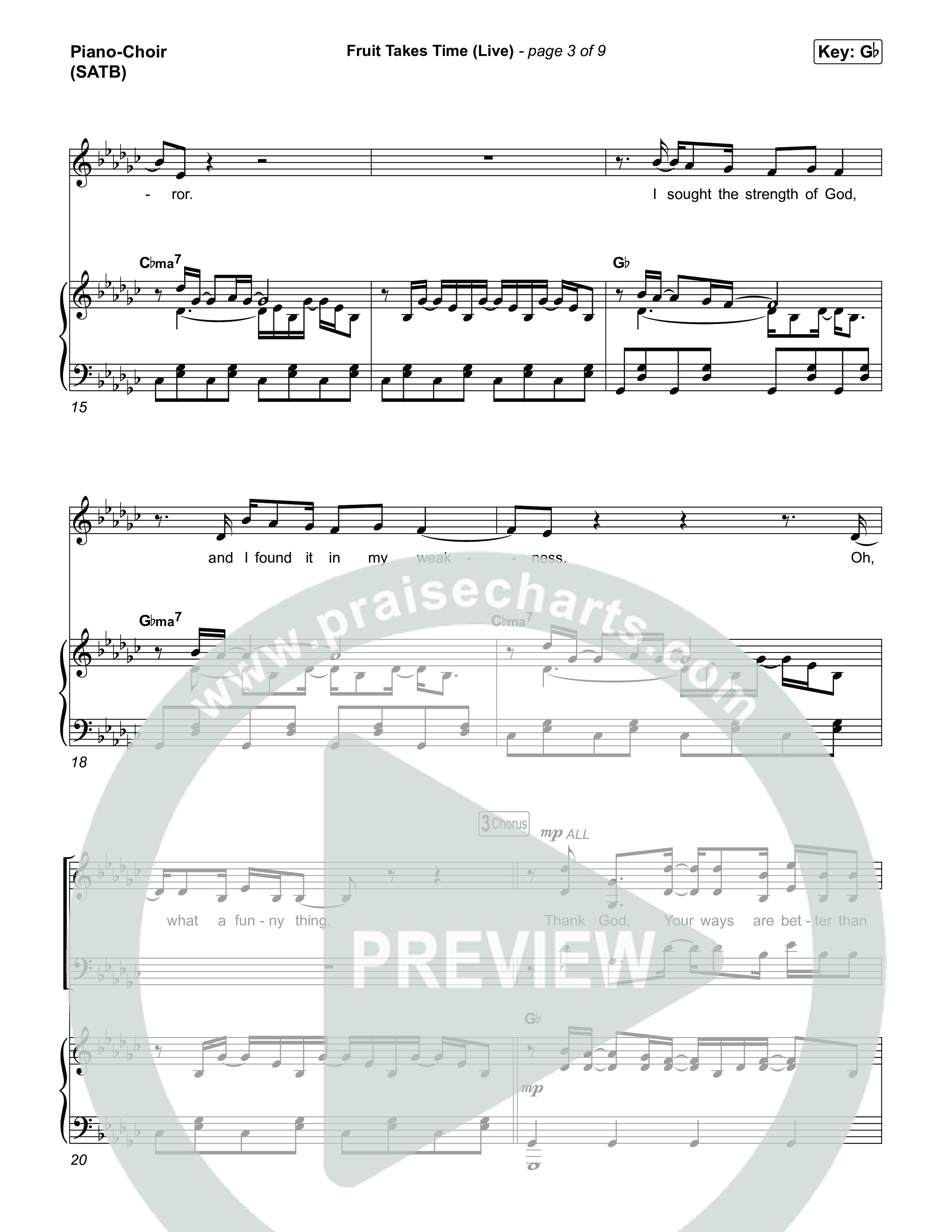 Fruit Takes Time (Live) Piano/Vocal Pack (SEU Worship / Chelsea Plank)