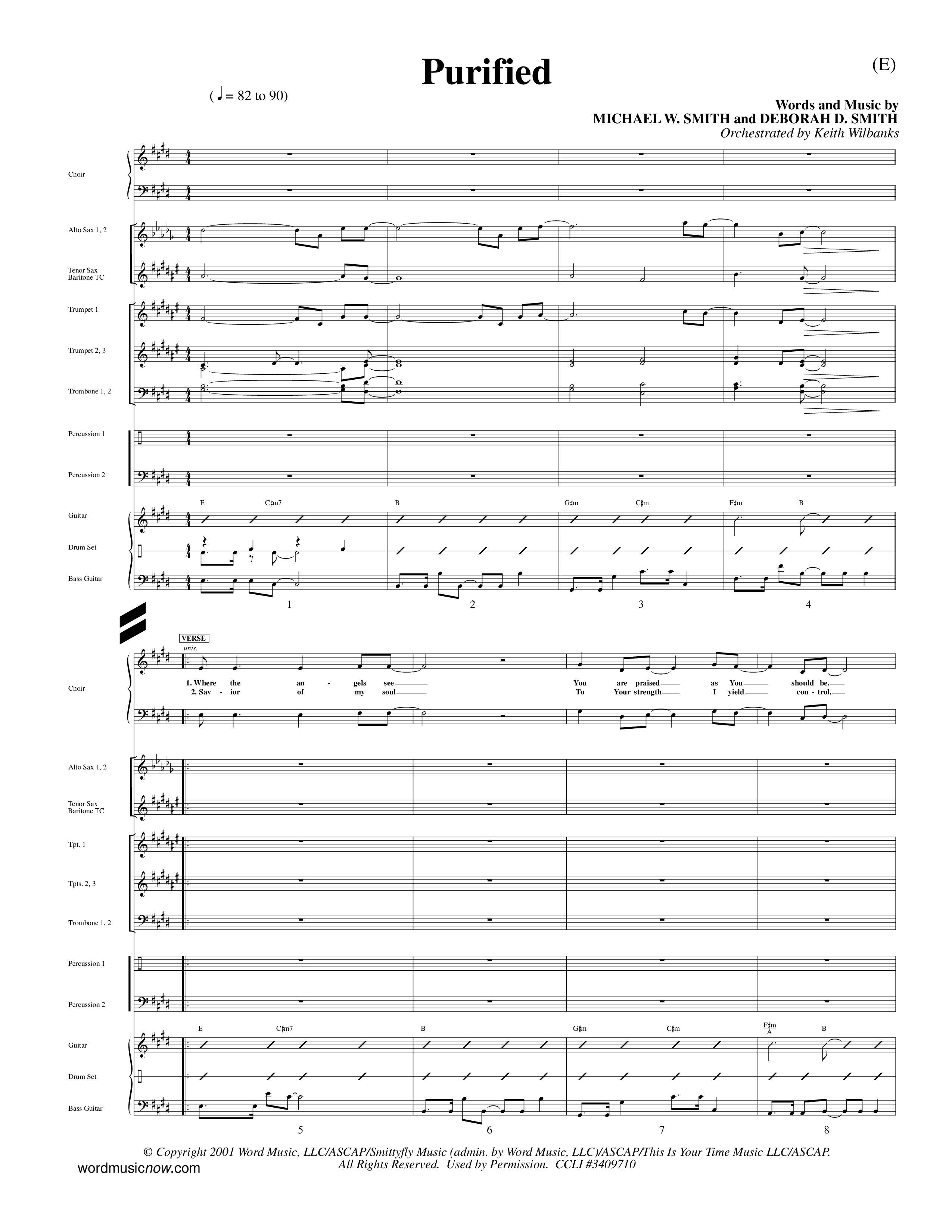 Purified (Choral Anthem SATB) Conductor's Score (Word Music Choral / Orch. Keith Wilbanks)