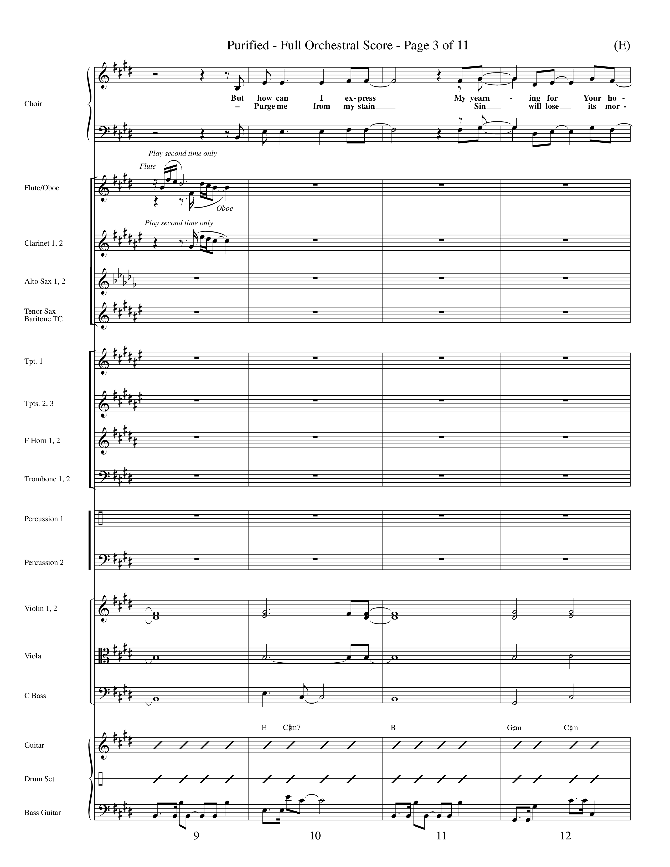 Purified (Choral Anthem SATB) Orchestration (Word Music Choral / Orch. Keith Wilbanks)