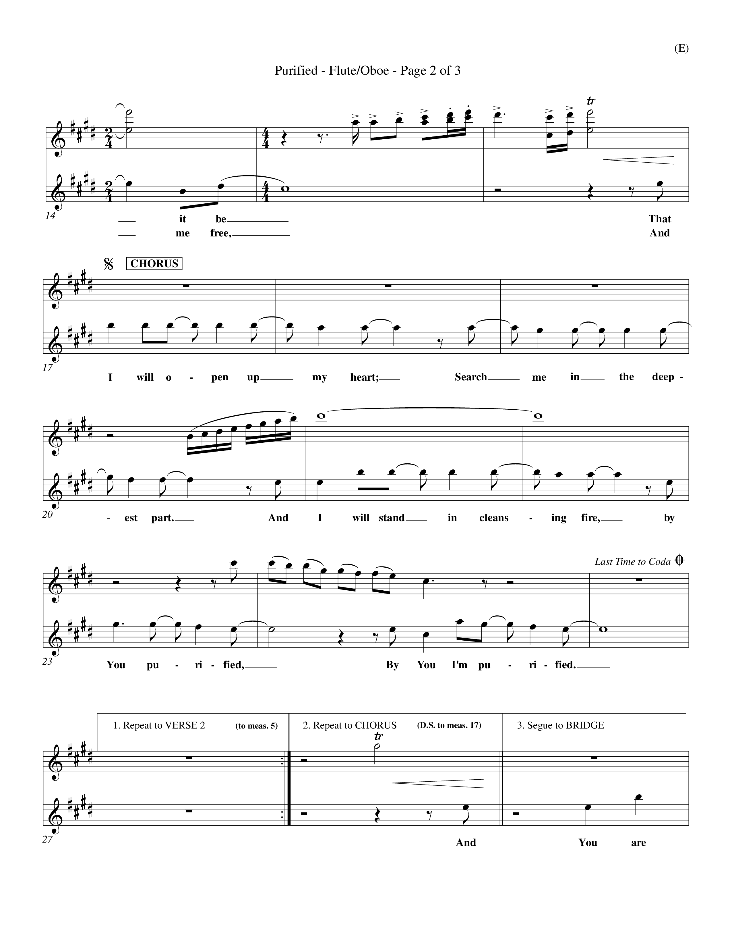 Purified (Choral Anthem SATB) Flute/Oboe (Word Music Choral / Orch. Keith Wilbanks)