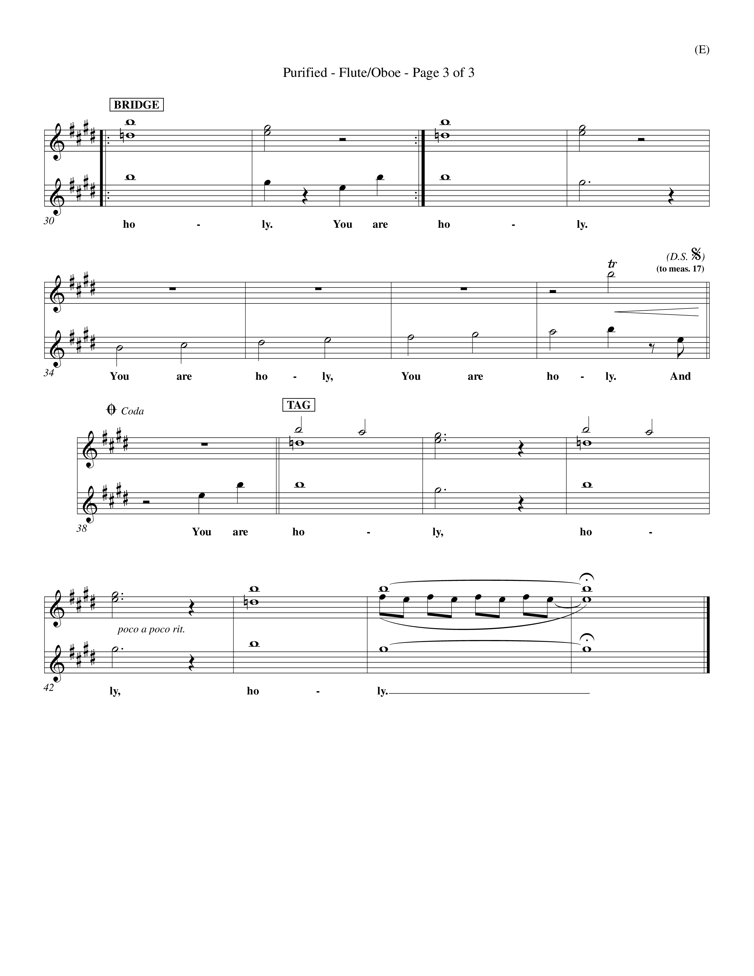 Purified (Choral Anthem SATB) Flute/Oboe (Word Music Choral / Orch. Keith Wilbanks)