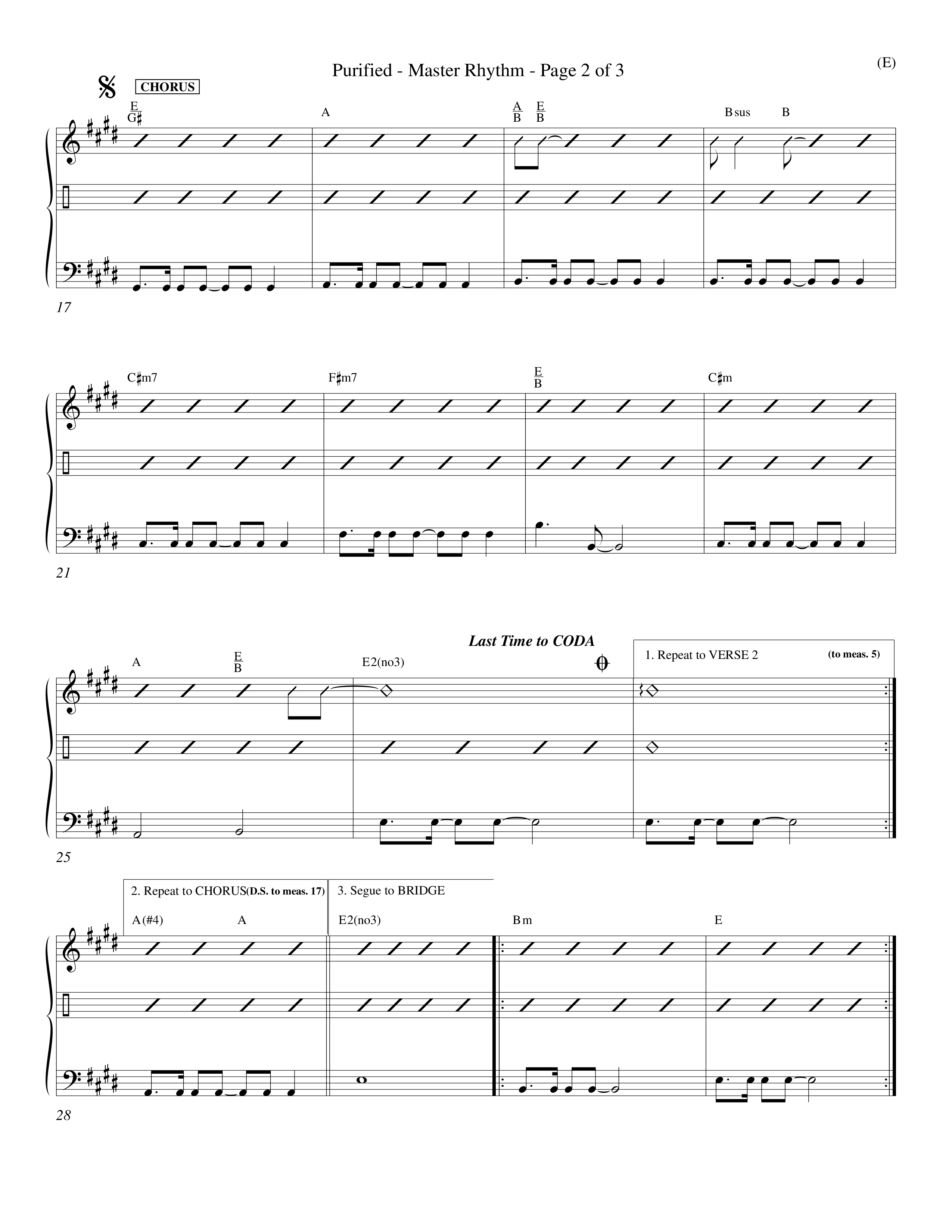 Purified (Choral Anthem SATB) Rhythm Chart (Word Music Choral / Orch. Keith Wilbanks)