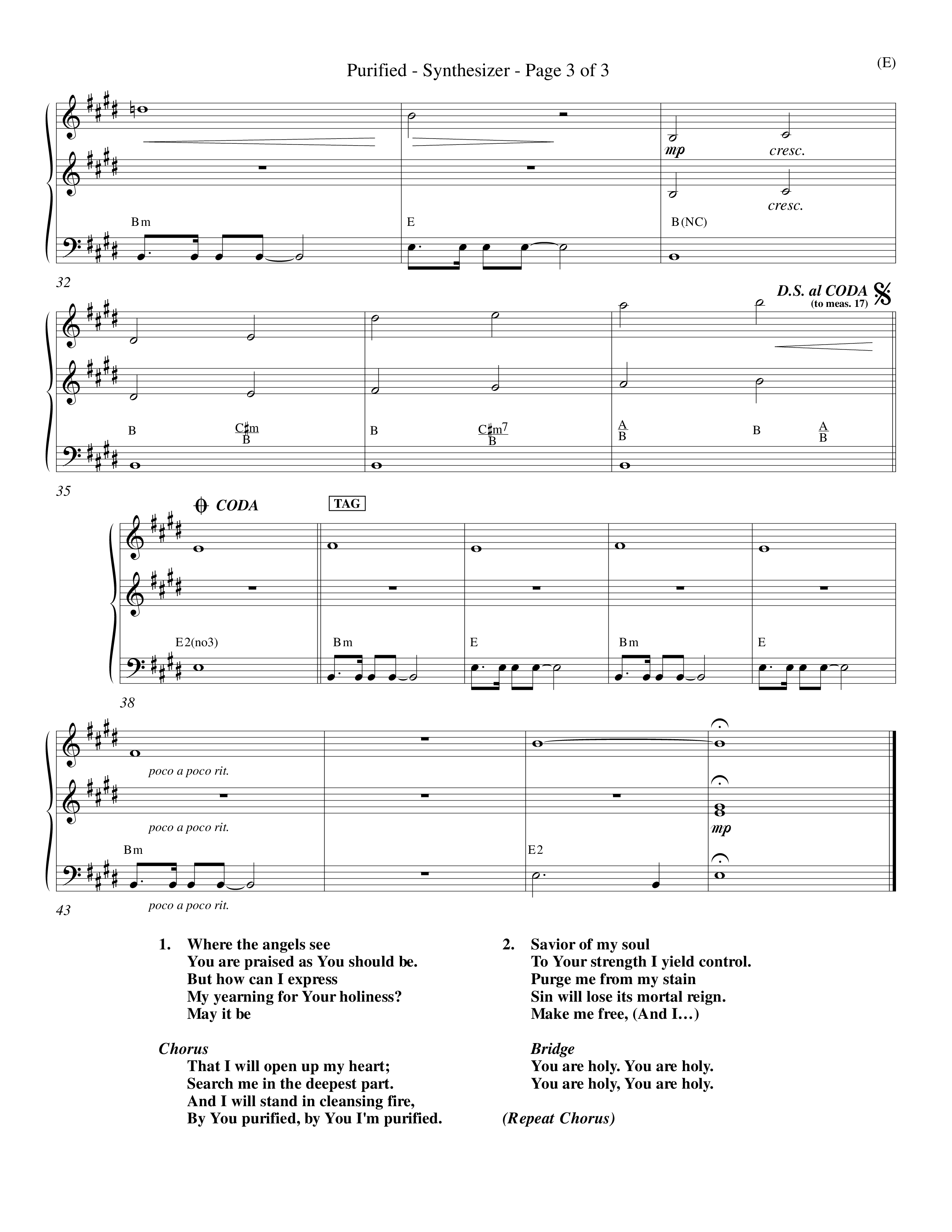 Purified (Choral Anthem SATB) Synth (Word Music Choral / Orch. Keith Wilbanks)