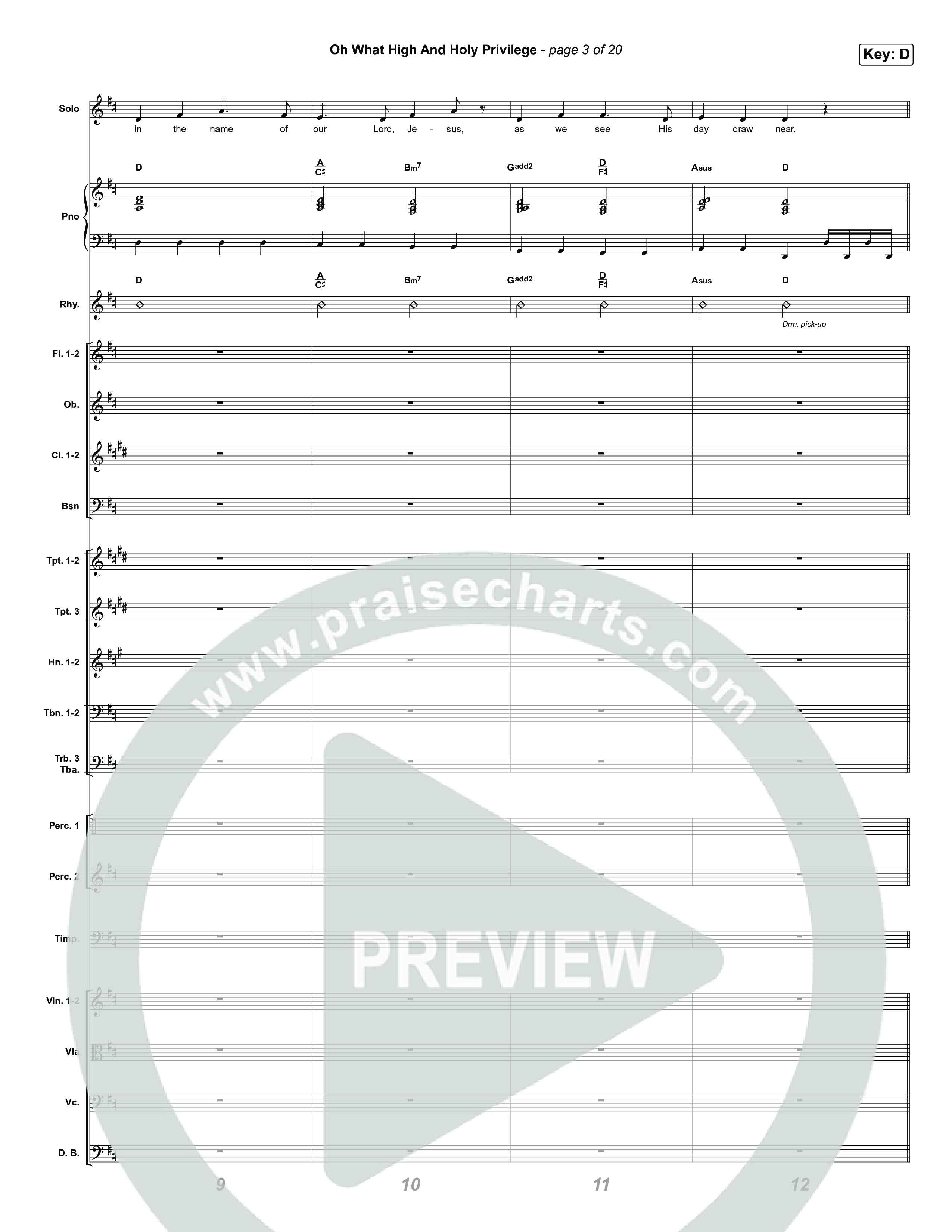 Oh What High And Holy Privilege Orchestration (Keith & Kristyn Getty / Matt Boswell / Matt Papa)