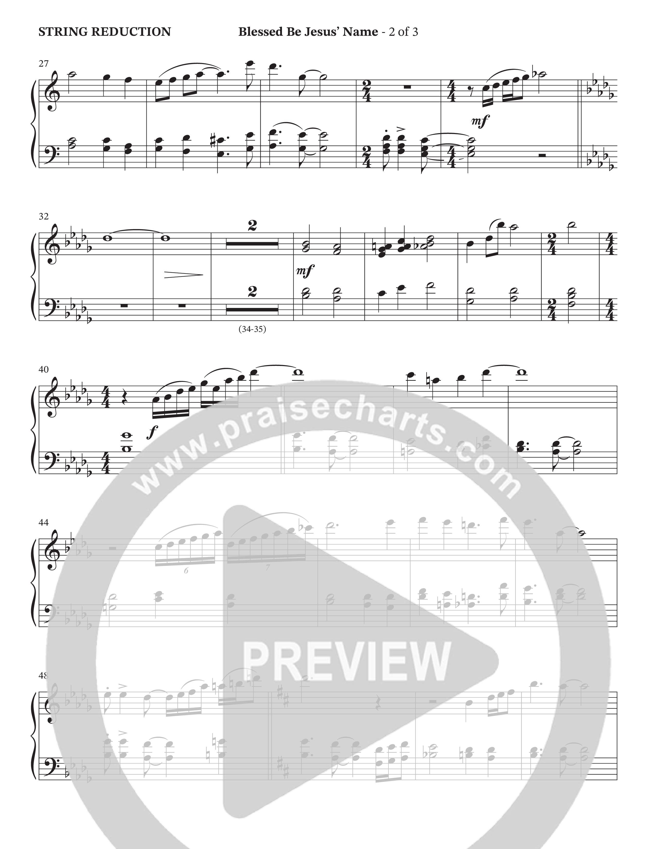 Blessed Be Jesus' Name (Choral Anthem SATB) String Reduction (Hillcrest Nashville / Arr. Wayne Haun)