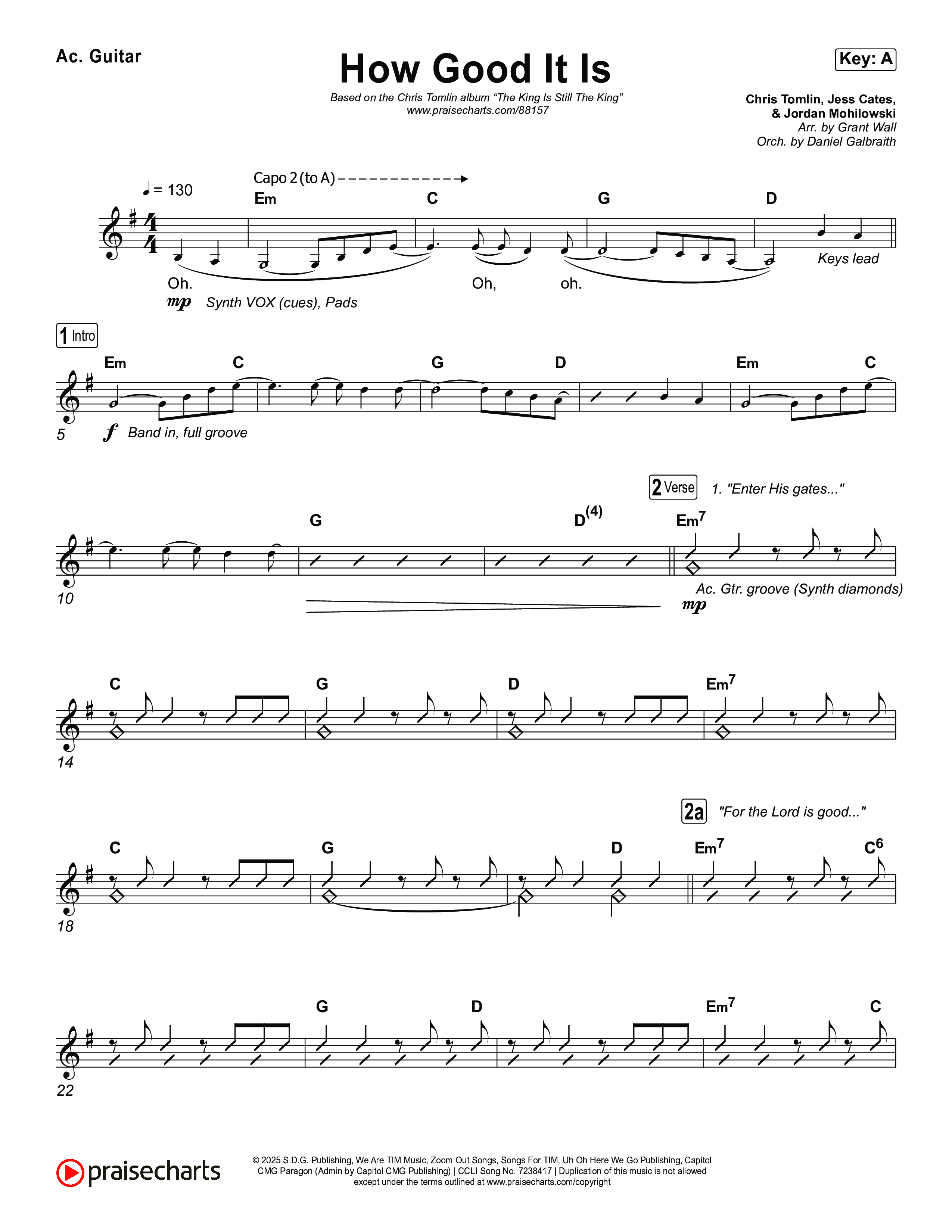 How Good It Is Acoustic Guitar (Chris Tomlin)