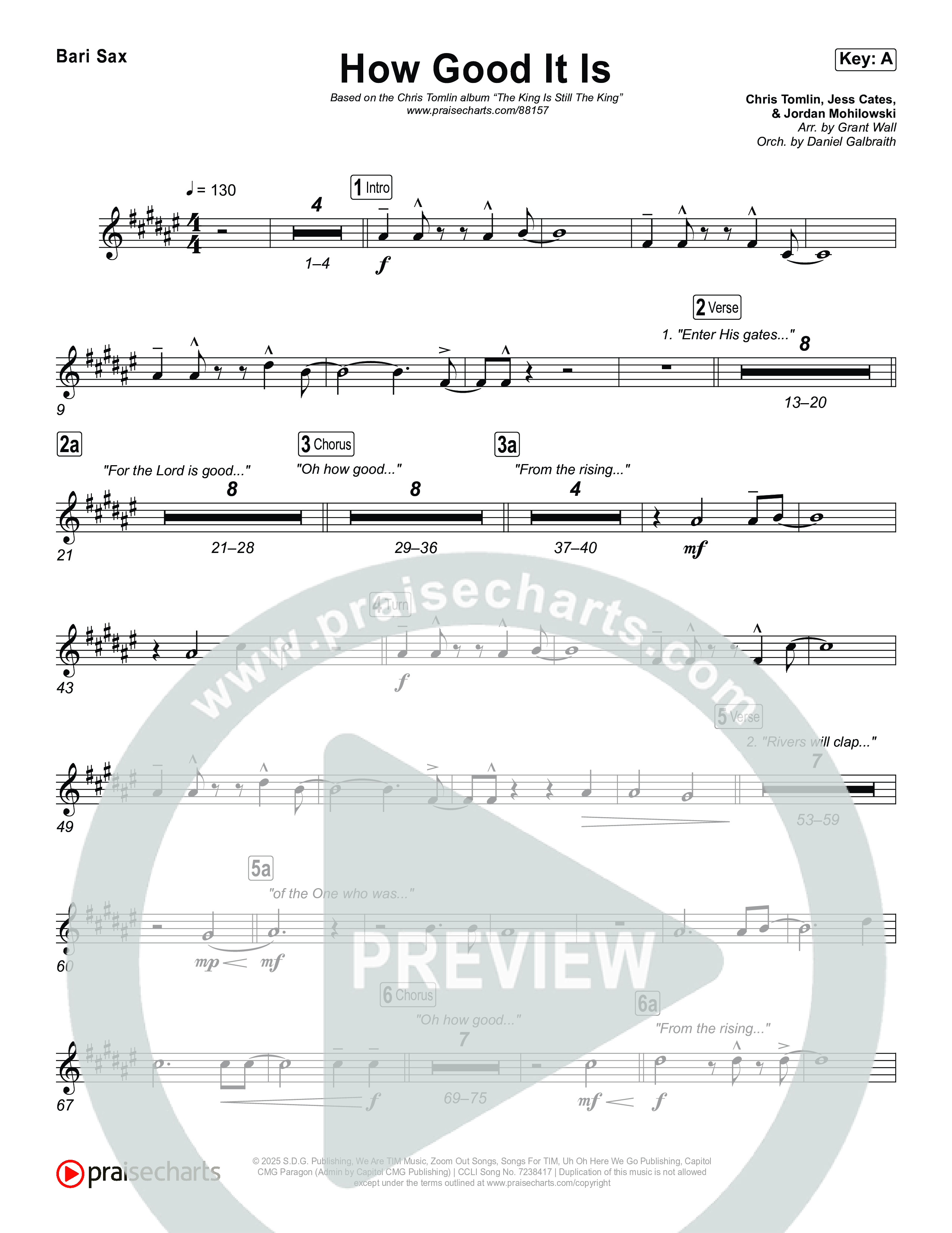 How Good It Is Bari Sax (Chris Tomlin)