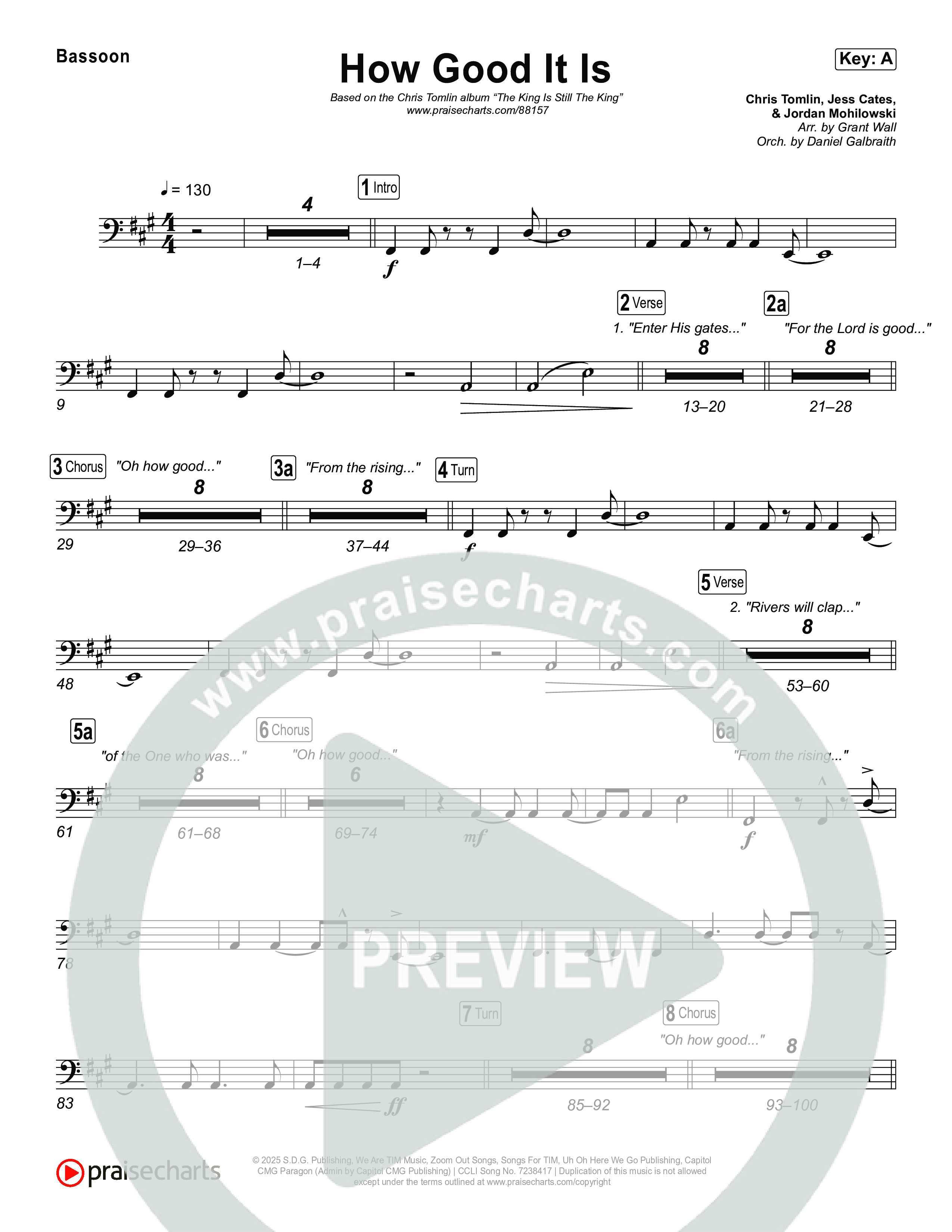 How Good It Is Bassoon (Chris Tomlin)