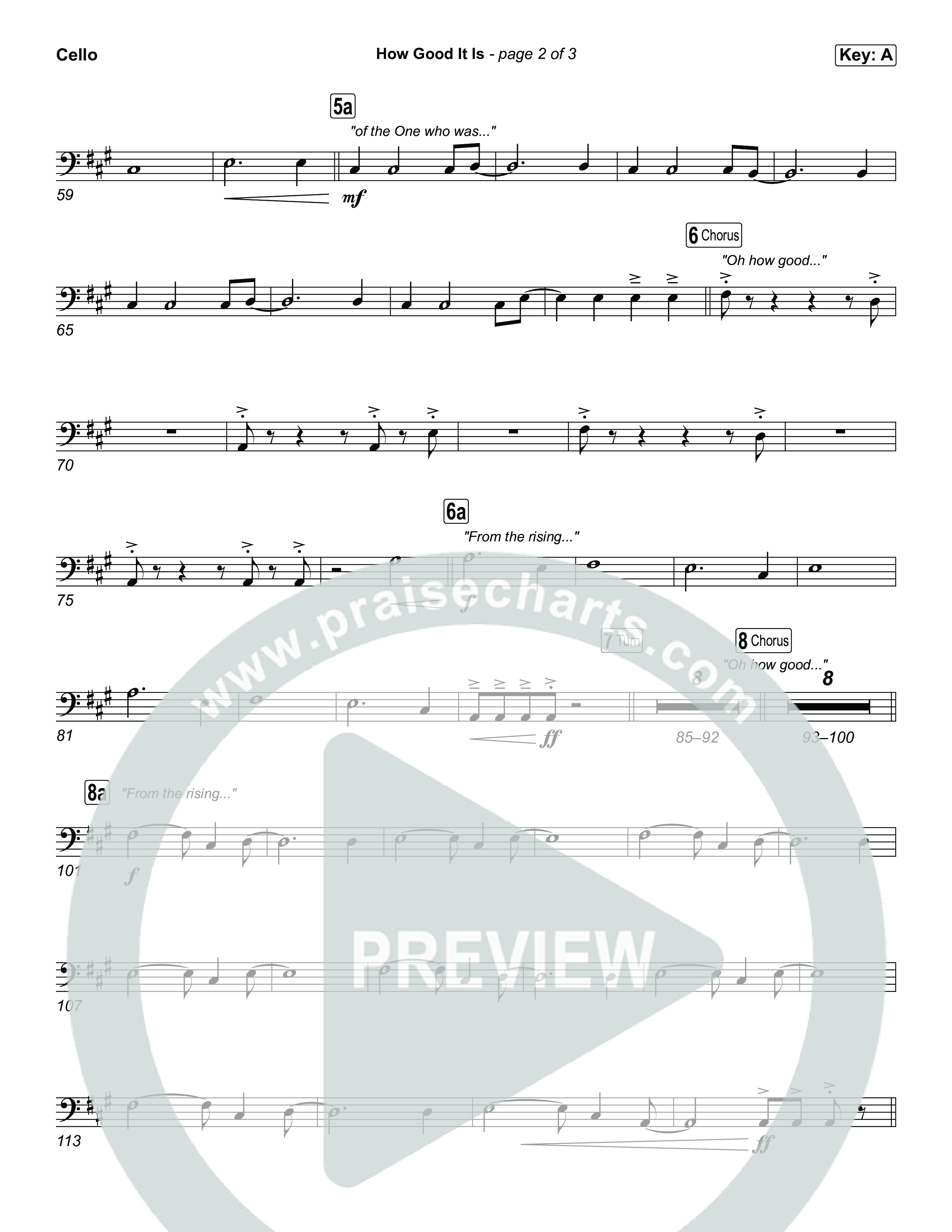 How Good It Is Cello (Chris Tomlin)